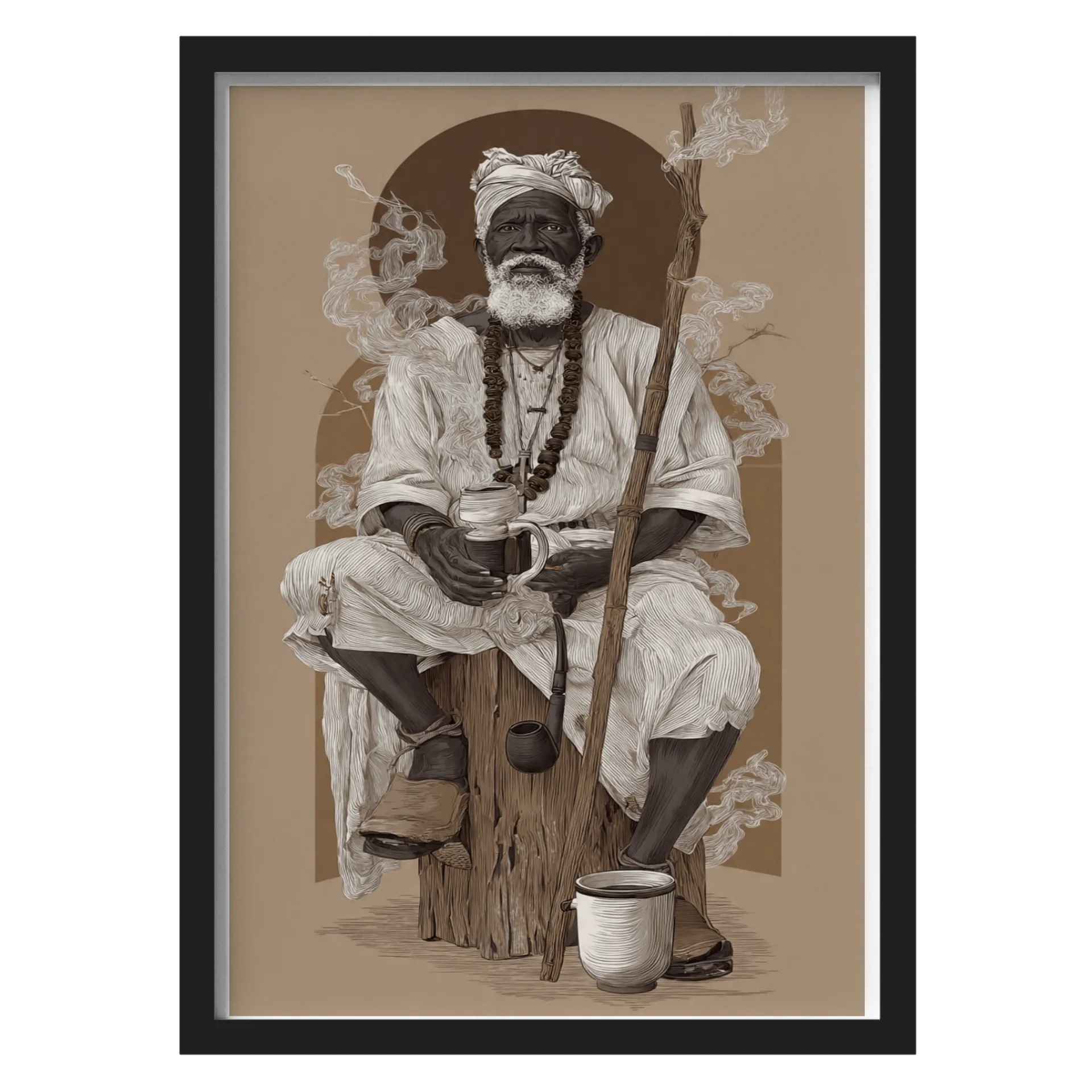 Quadro A3 personalizado preto velho de Tamara