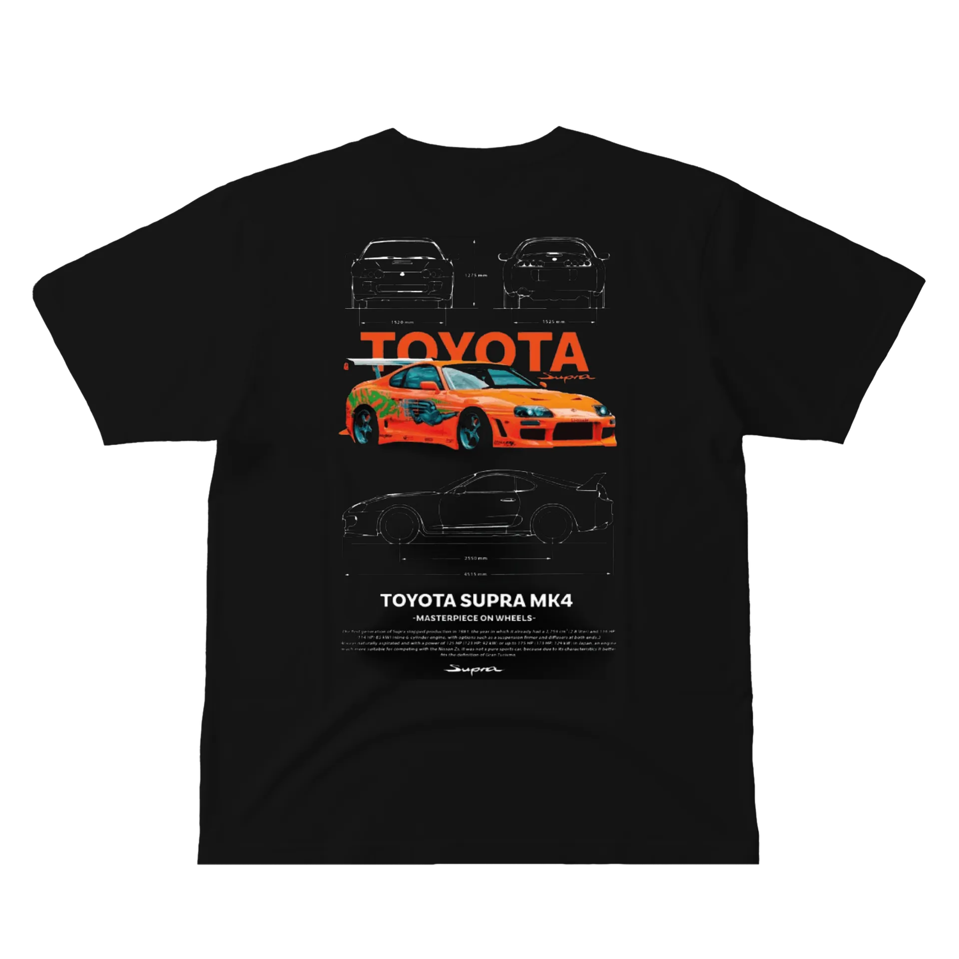 Camiseta Toyota Supra MK4 Estampa Personalizada 100% Algodão - Imagem 3