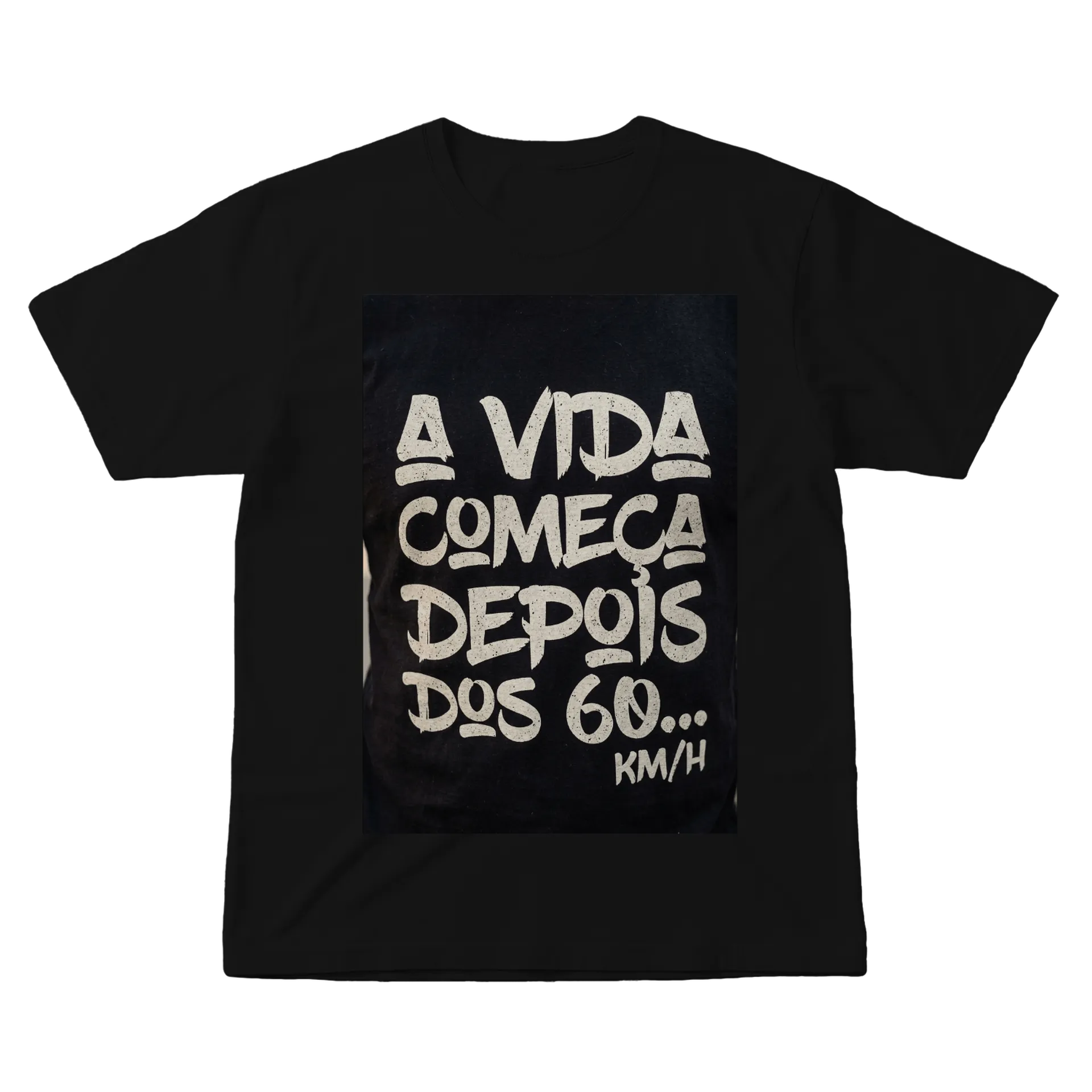 Camiseta Estampa Personalizada Preto 100% Algodão de Piffero
