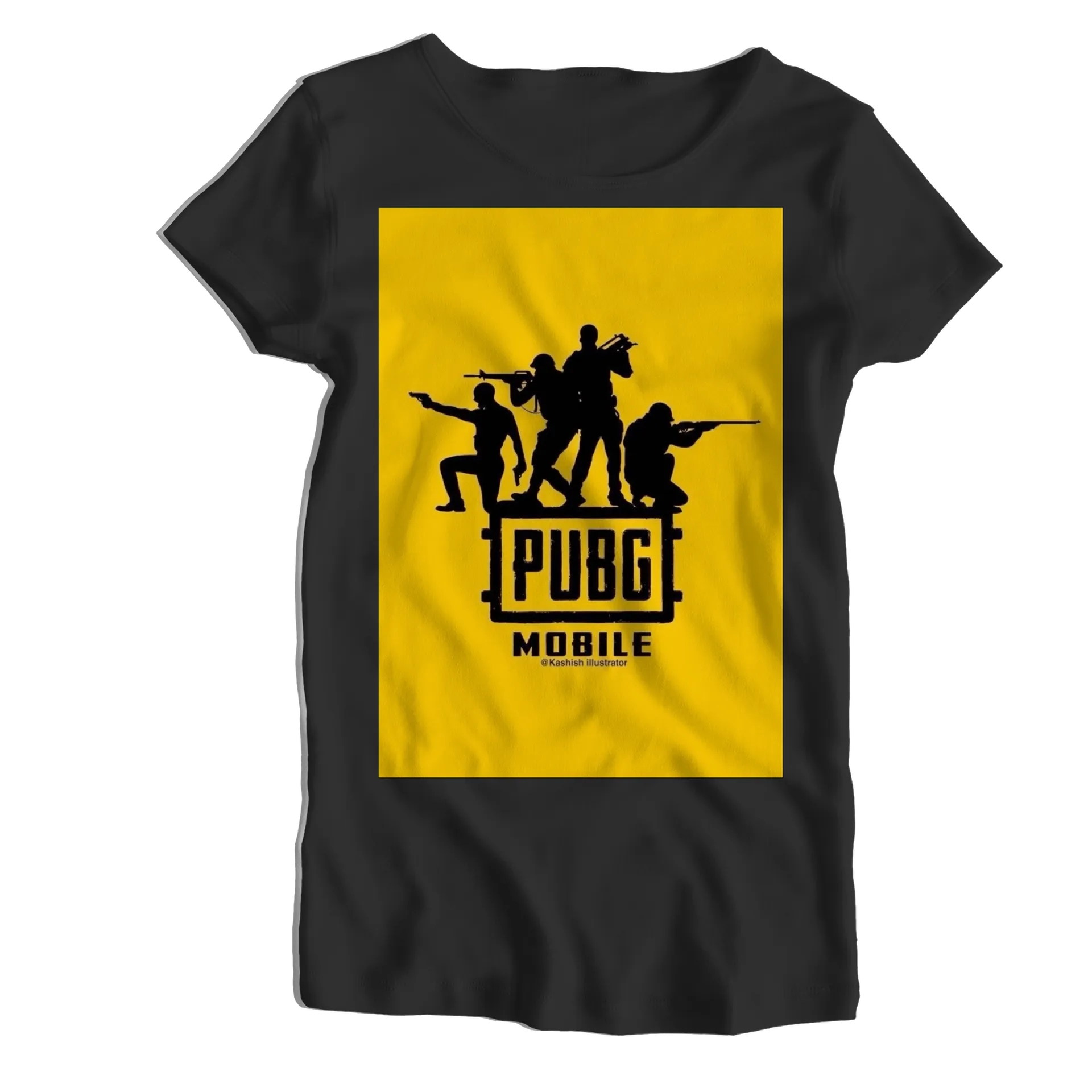 Camiseta Babylook PUBG Mobile Soldados Silhueta 100% Algodão - Imagem 1