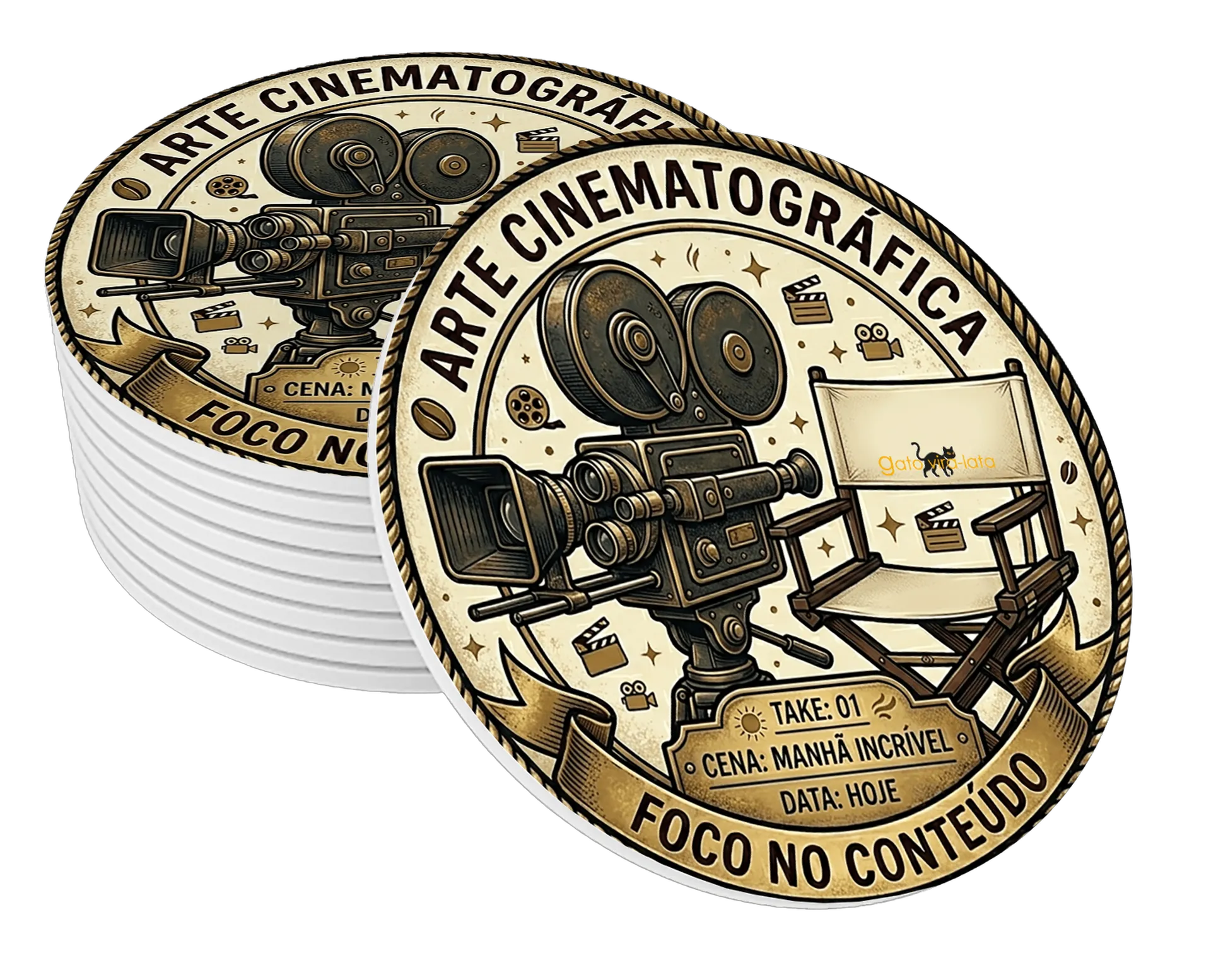 Porta-copos Cinema Retrô - Imagem 1