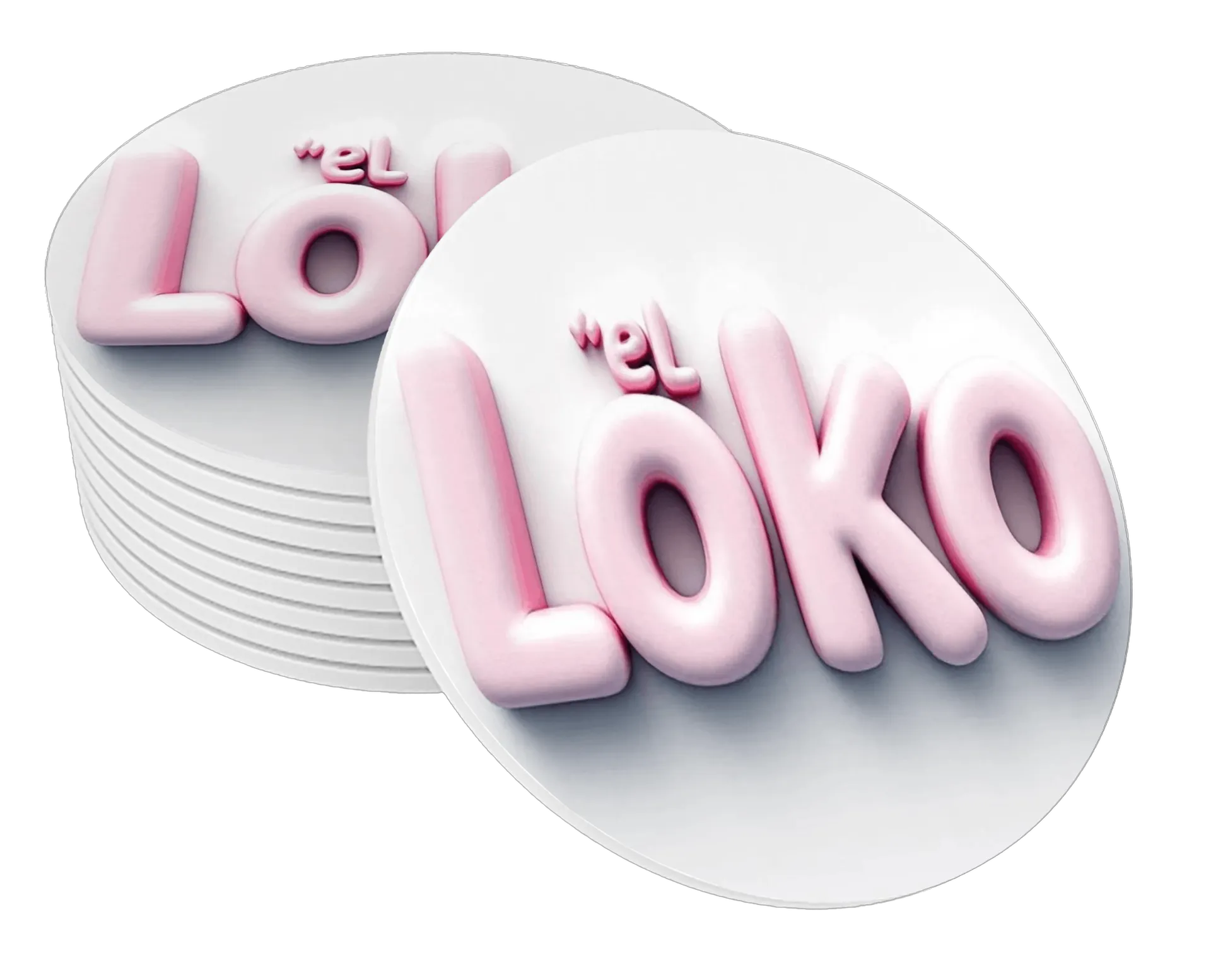 Porta-copo Estampa Letra Loka MDF - Imagem 1