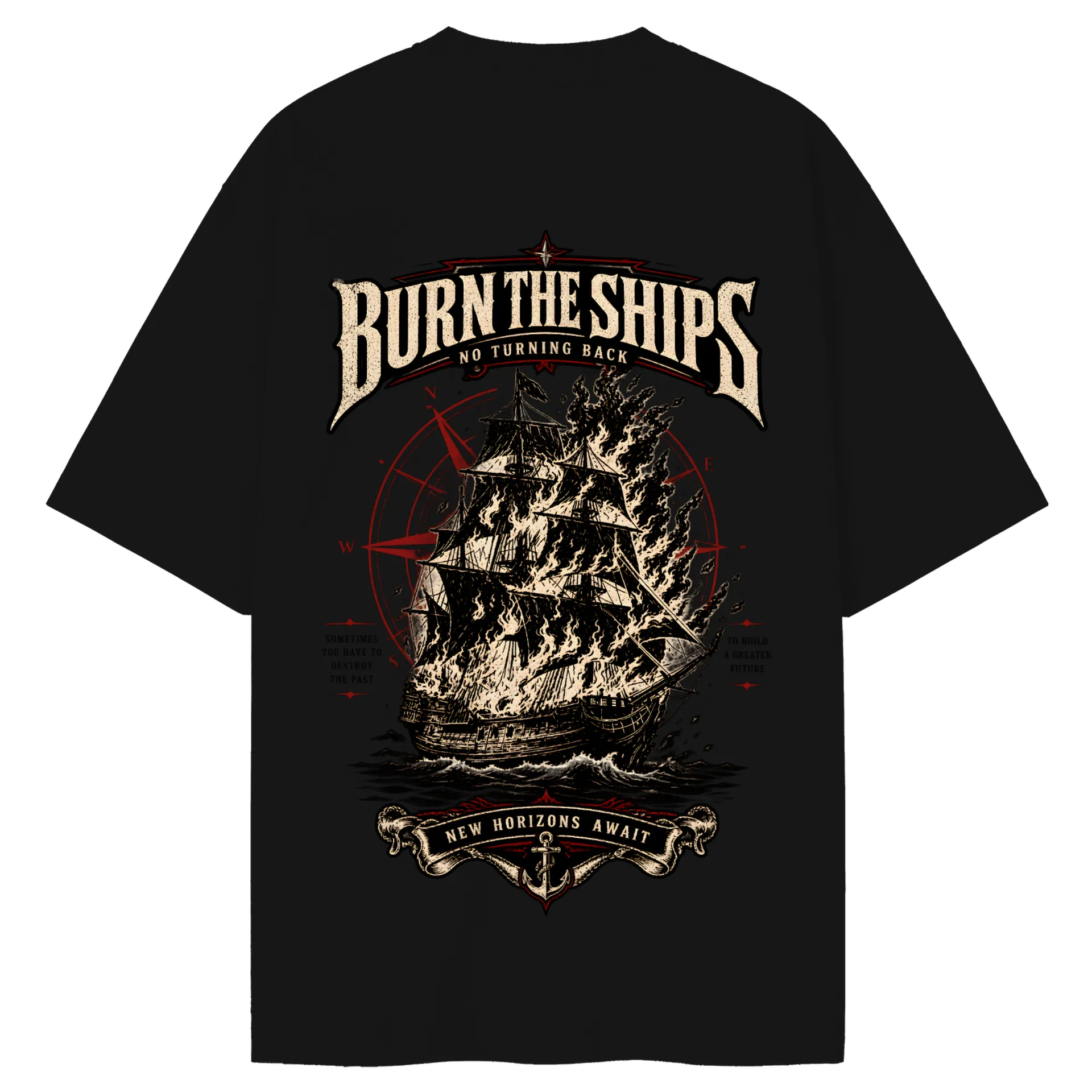 Camiseta Oversized BURN THE SHIPS - Imagem 2