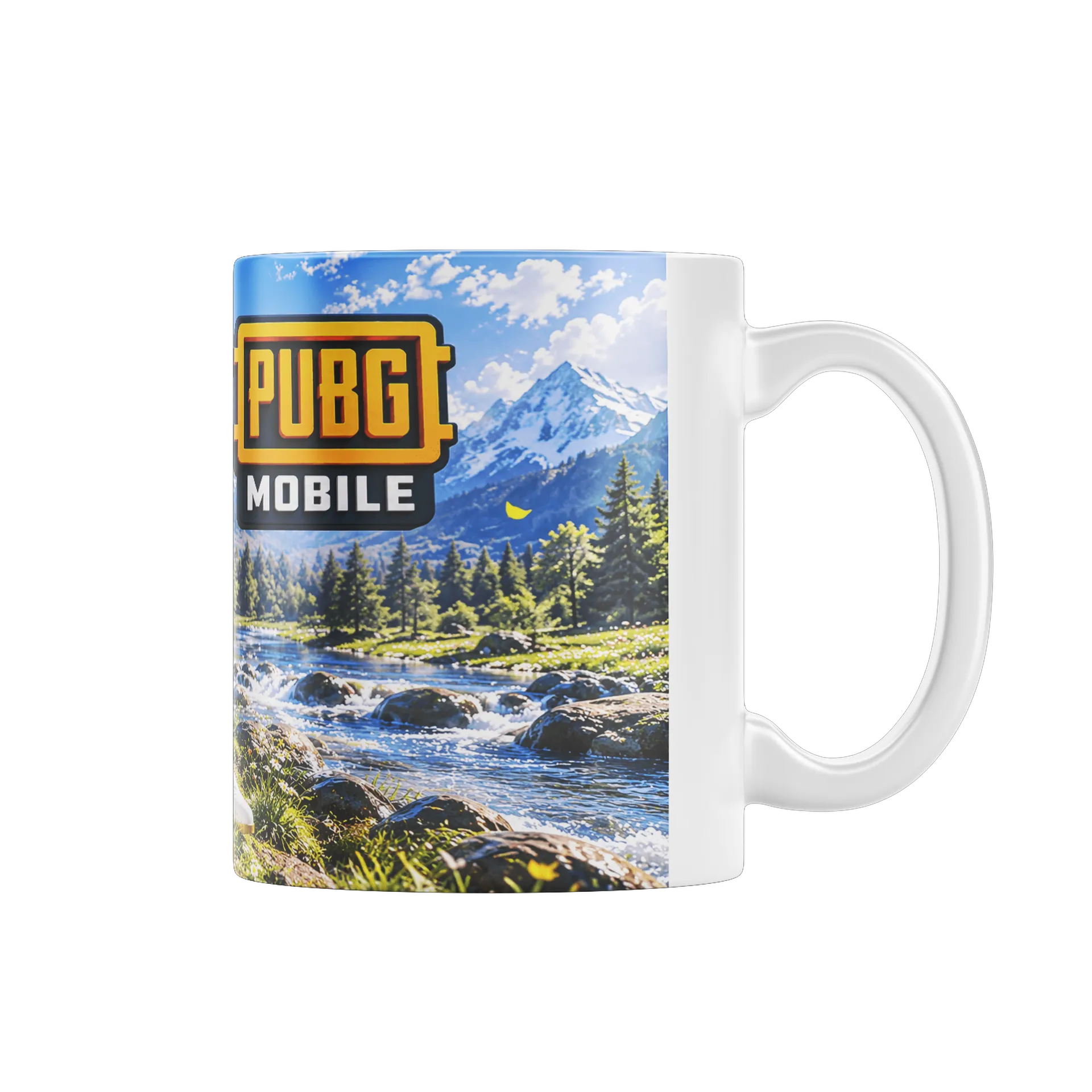 Caneca PUBG Mobile Personagem em Paisagem 325ml - Imagem 1