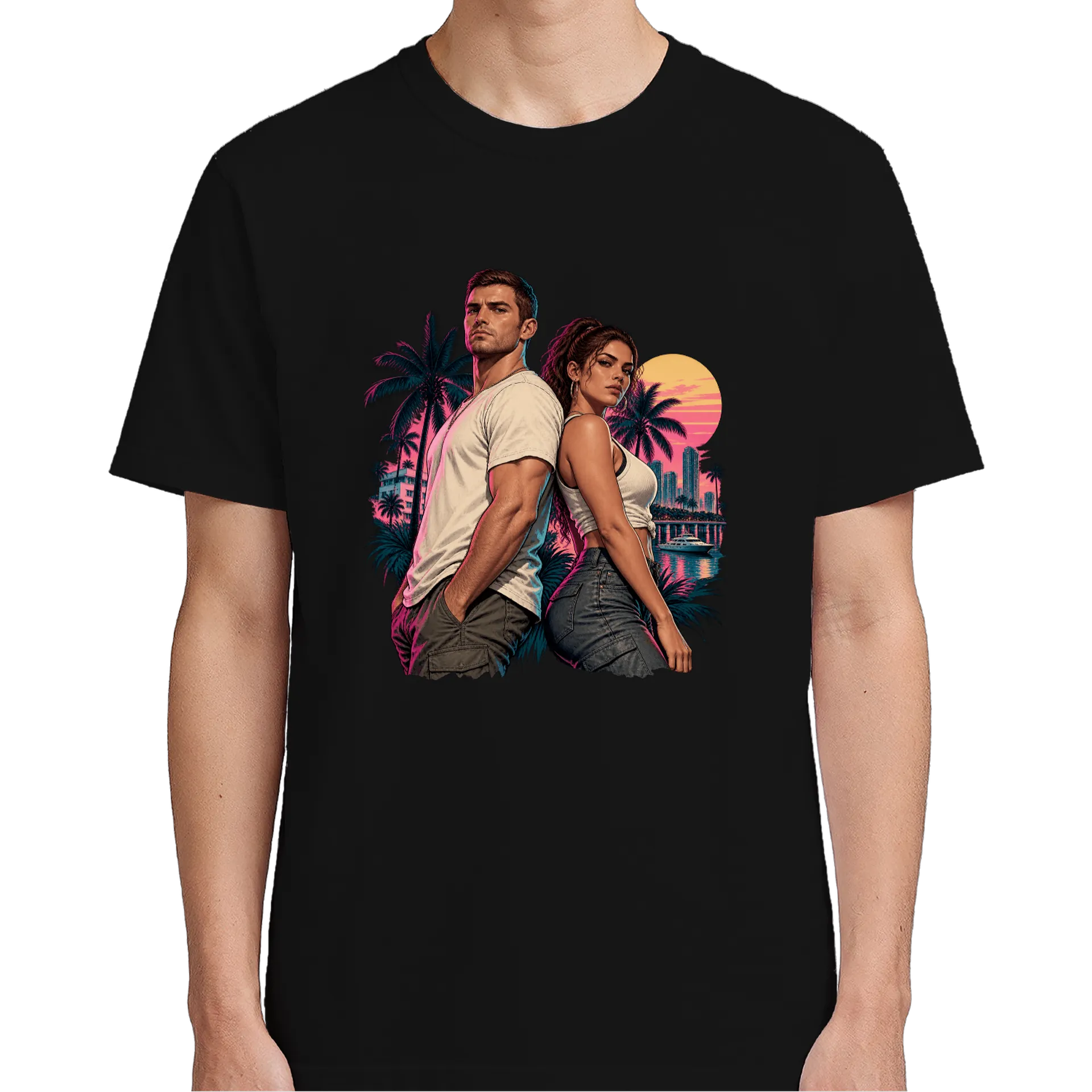 Camiseta GTA6 Jason e Lucia - Imagem 1