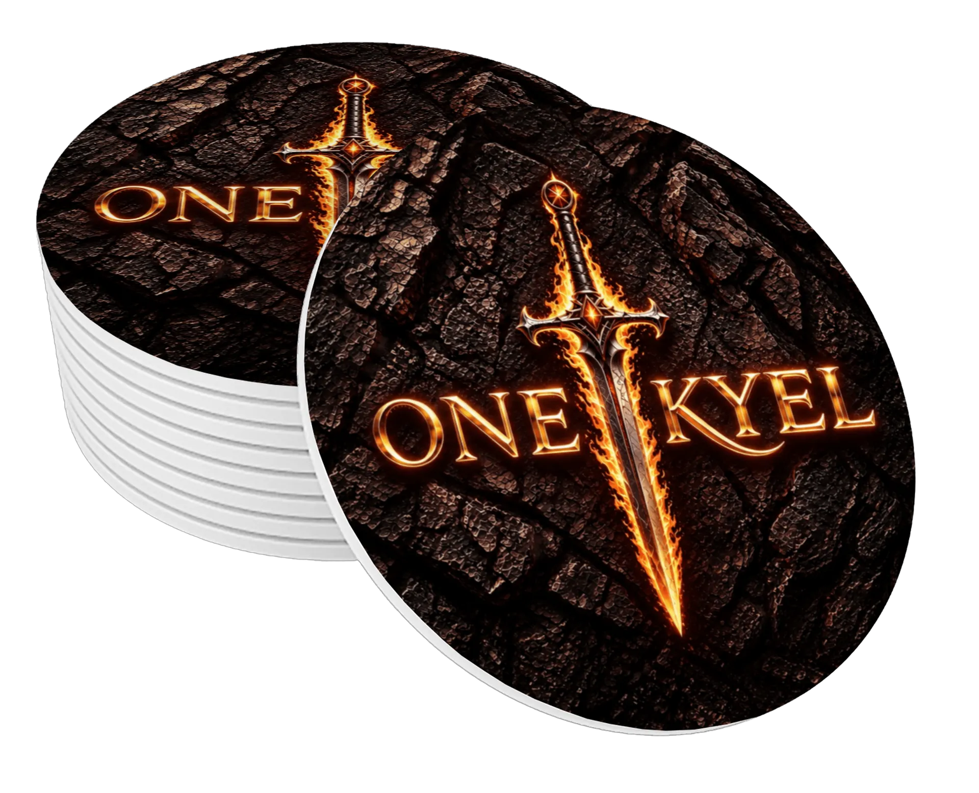 Porta-copo Logotipo One Kyel MDF 10x10cm de One Kyel