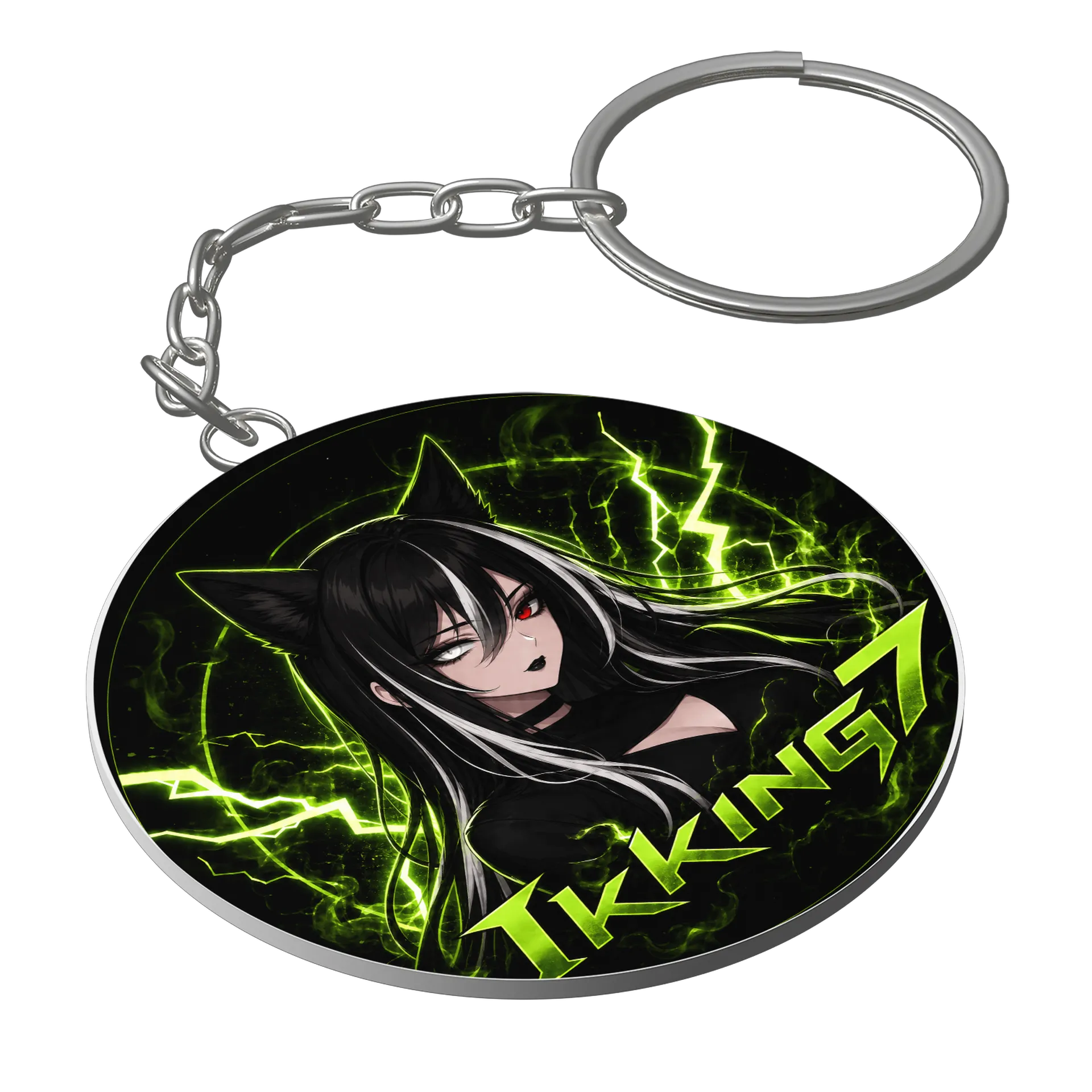 Chaveiro MDF Preto e Verde Neon de IkkingSeven — imagem 1 de 3