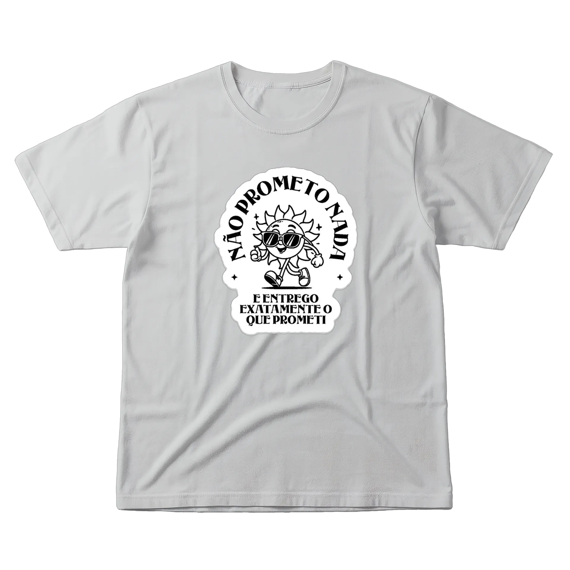 Camiseta Sol Estilizado com Óculos 100% Algodão - Imagem 1
