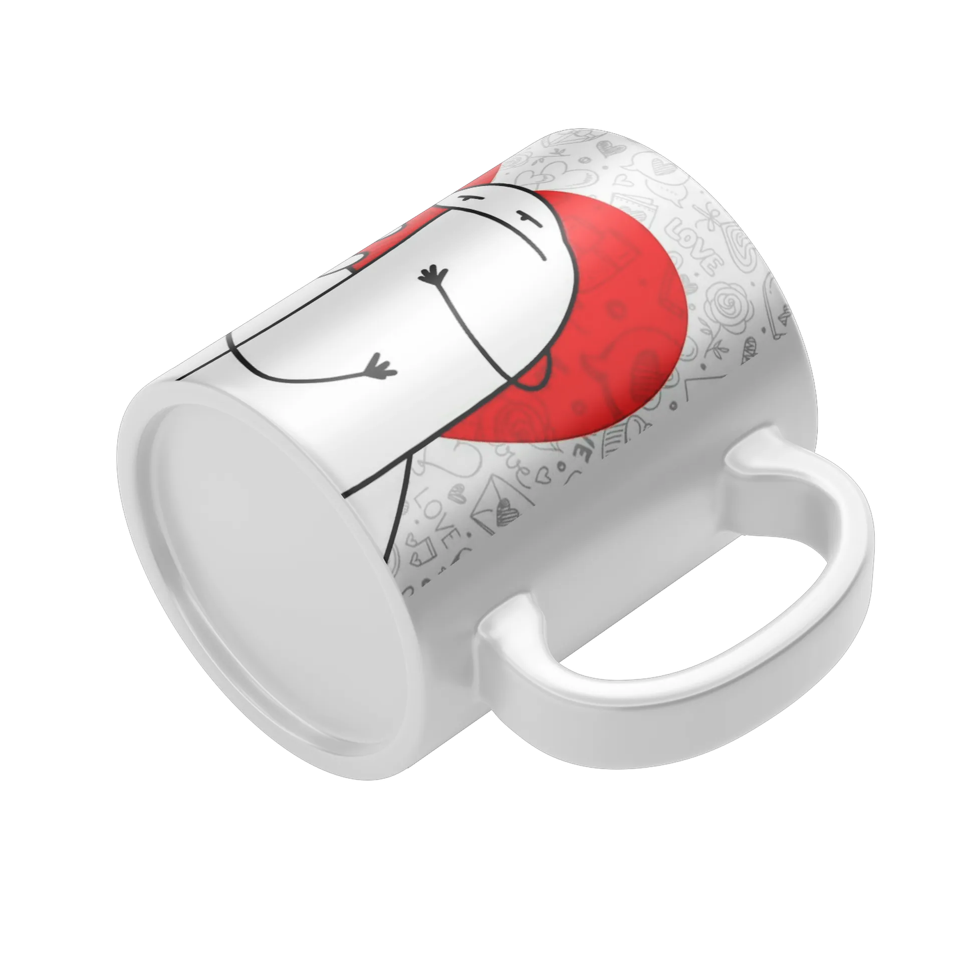 Caneca Porcelana Namorada Dramática 325ml - Imagem 4