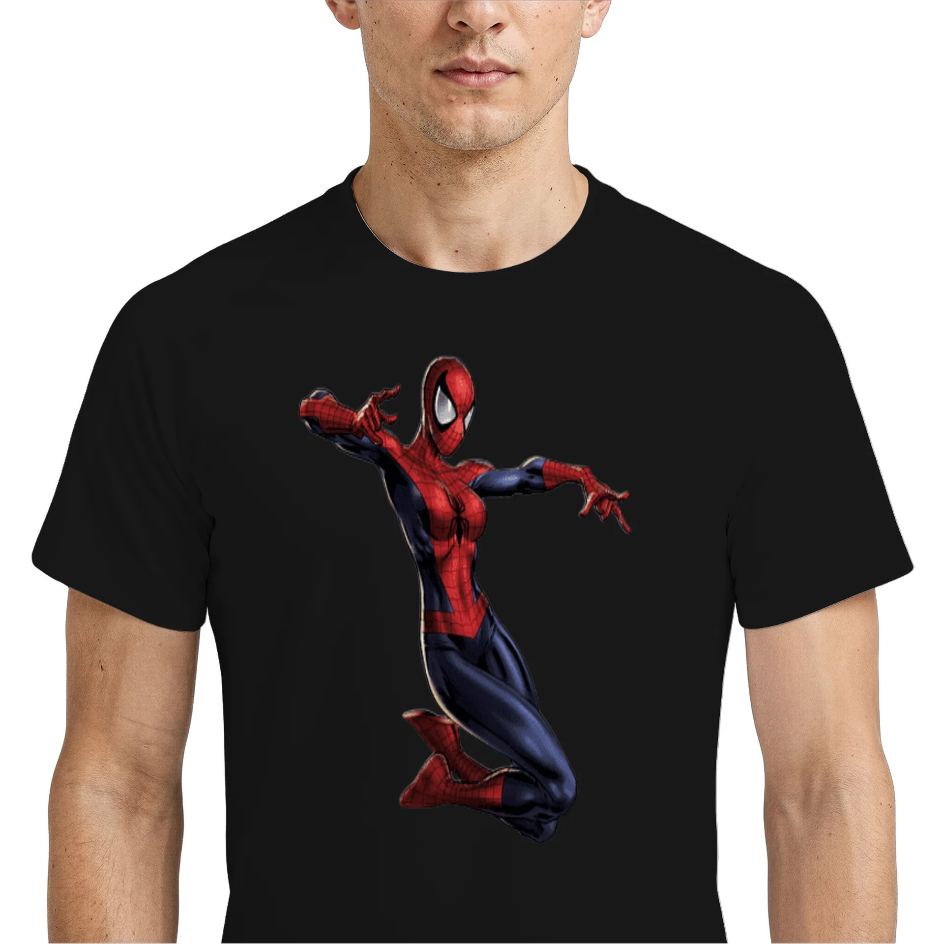 Camiseta Dry Fit Homem-Aranha Estampa Colorida 100% Algodão - Imagem 4