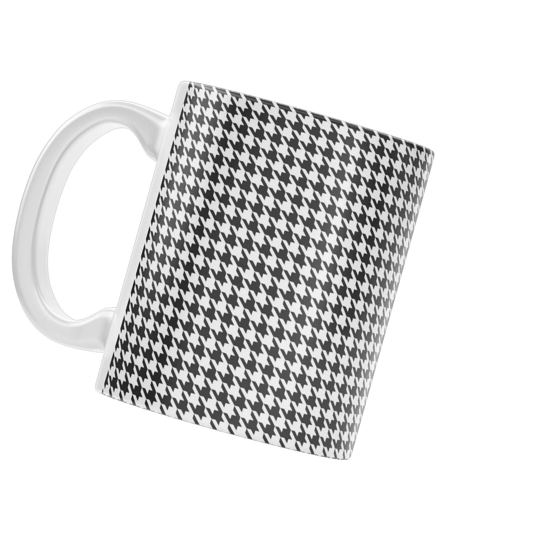Caneca porcelana Estampa Geométrica Preto Branco 325ml - Imagem 3