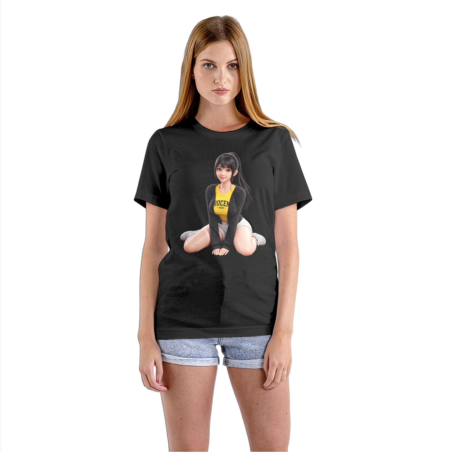 Camiseta Babylook Estampa Tipográfica Rocen Debie 100% de WEB TV JOAÇABA  — imagem 3 de 5