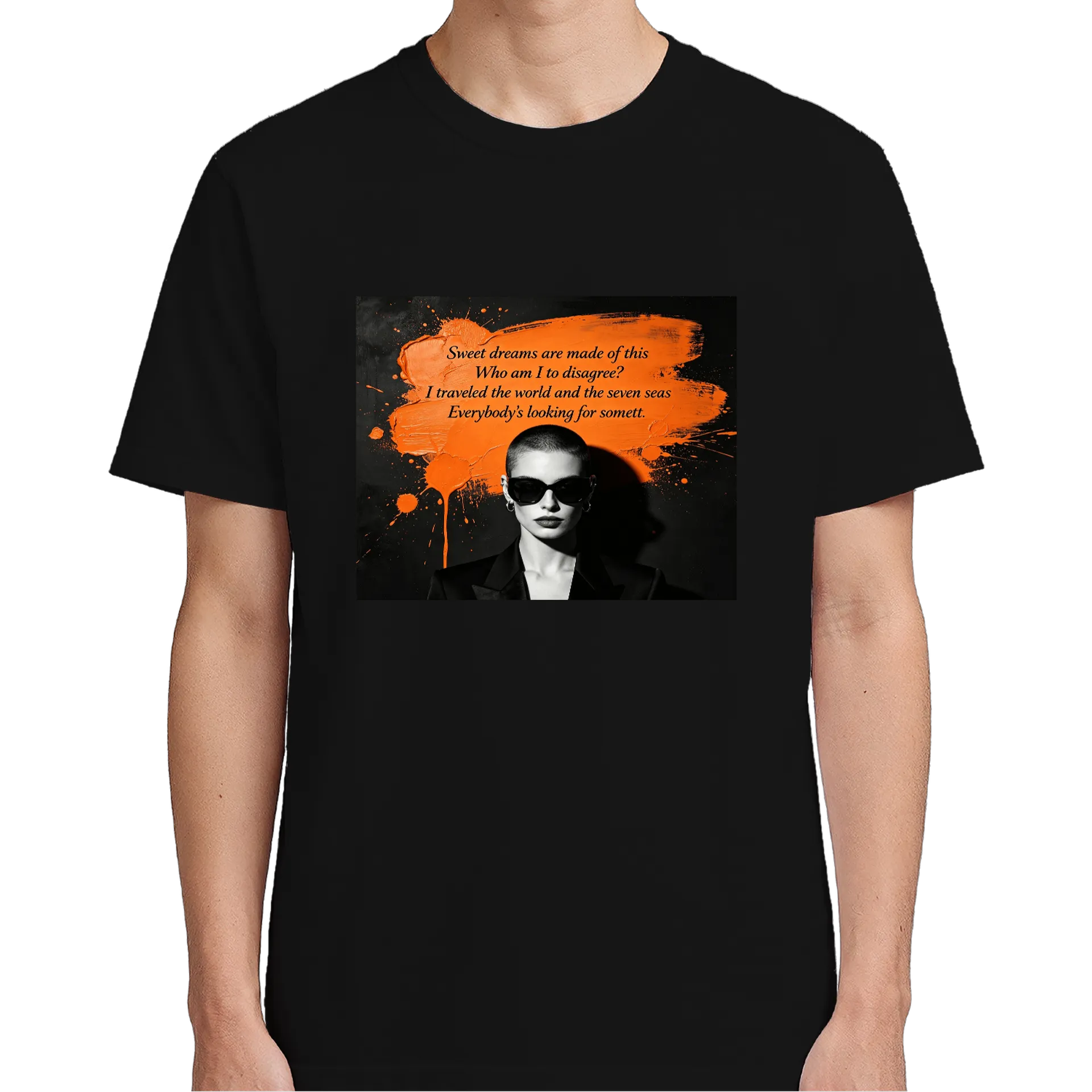 Camiseta Silhueta Rock Preto 100% Algodão - Imagem 4