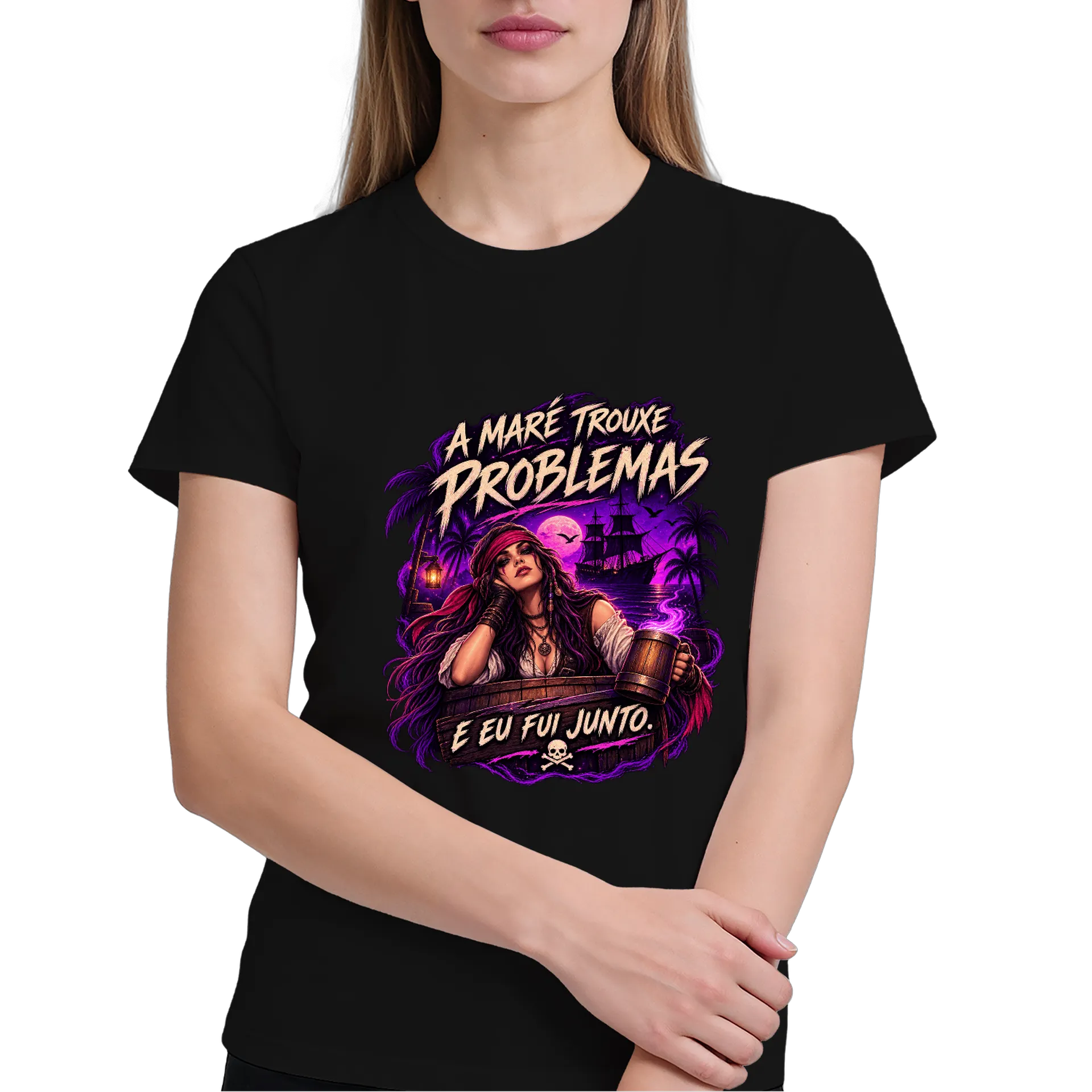 Camiseta "A Maré trouxe problemas" - Mulher - Imagem 4