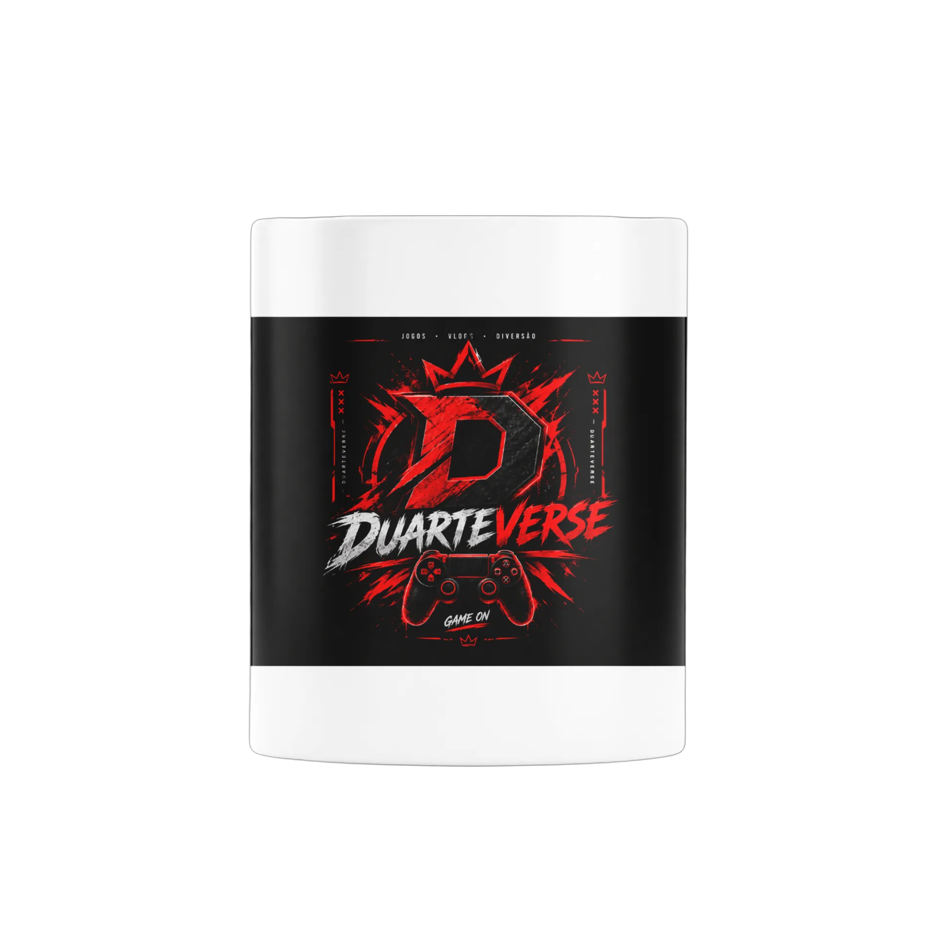 Caneca Porcelana Genshin Arco Estampa Vermelho Preto 325ml de Guilherme Duarte  — imagem 2 de 4