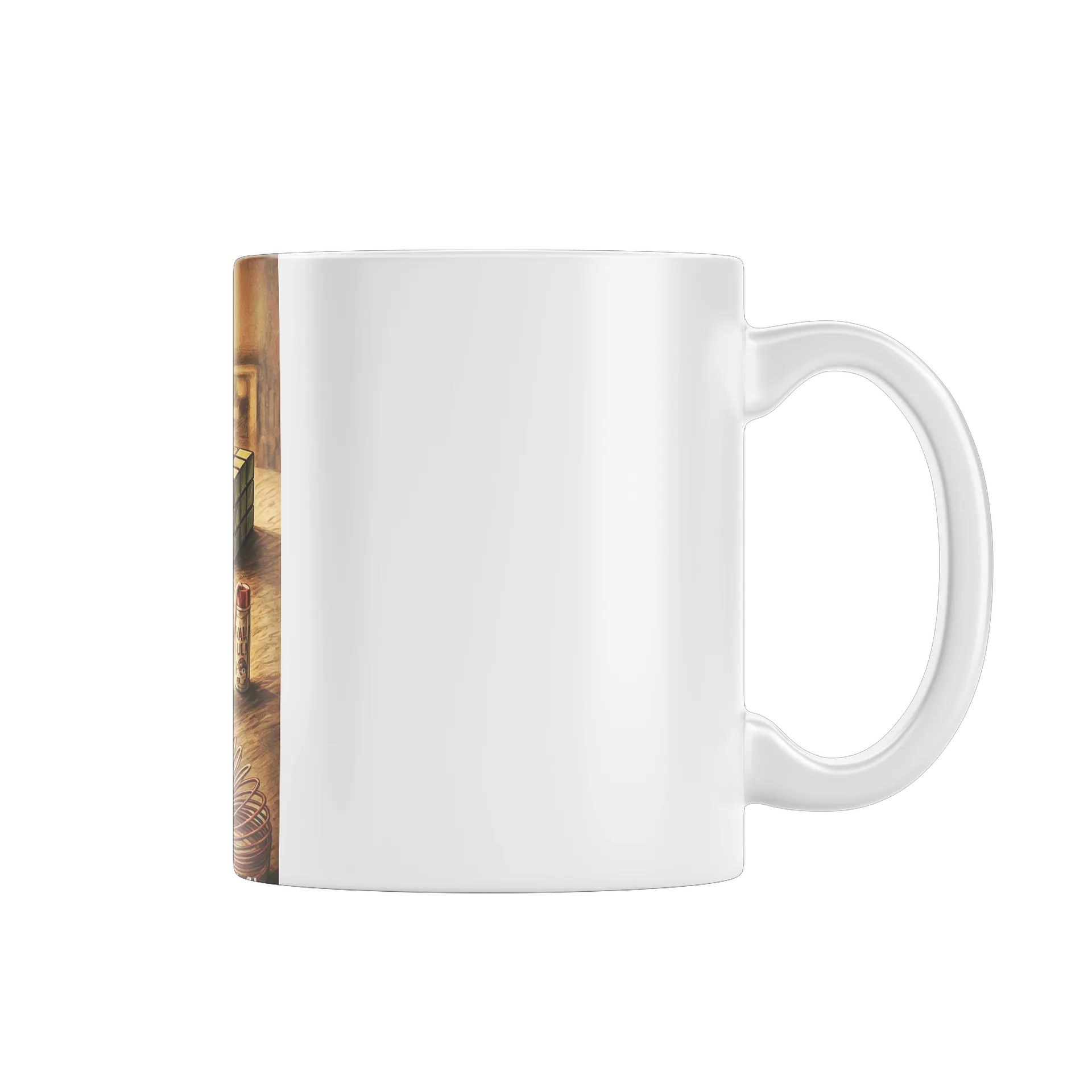 Caneca Porcelana Jogos de Tabuleiro Vintage 325ml - Imagem 1