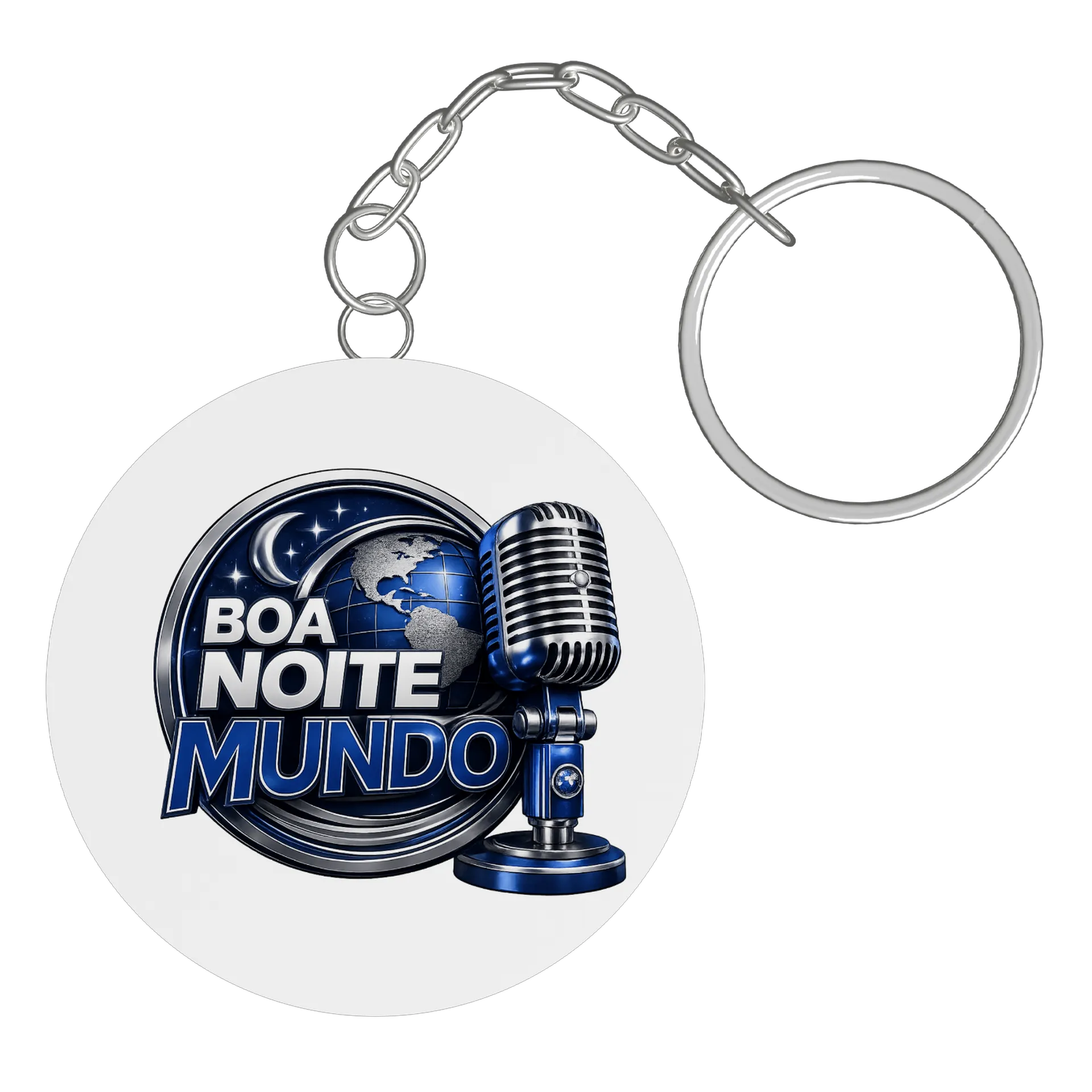 Chaveiro personalizado de Boa Noite Mundo — imagem 2 de 3