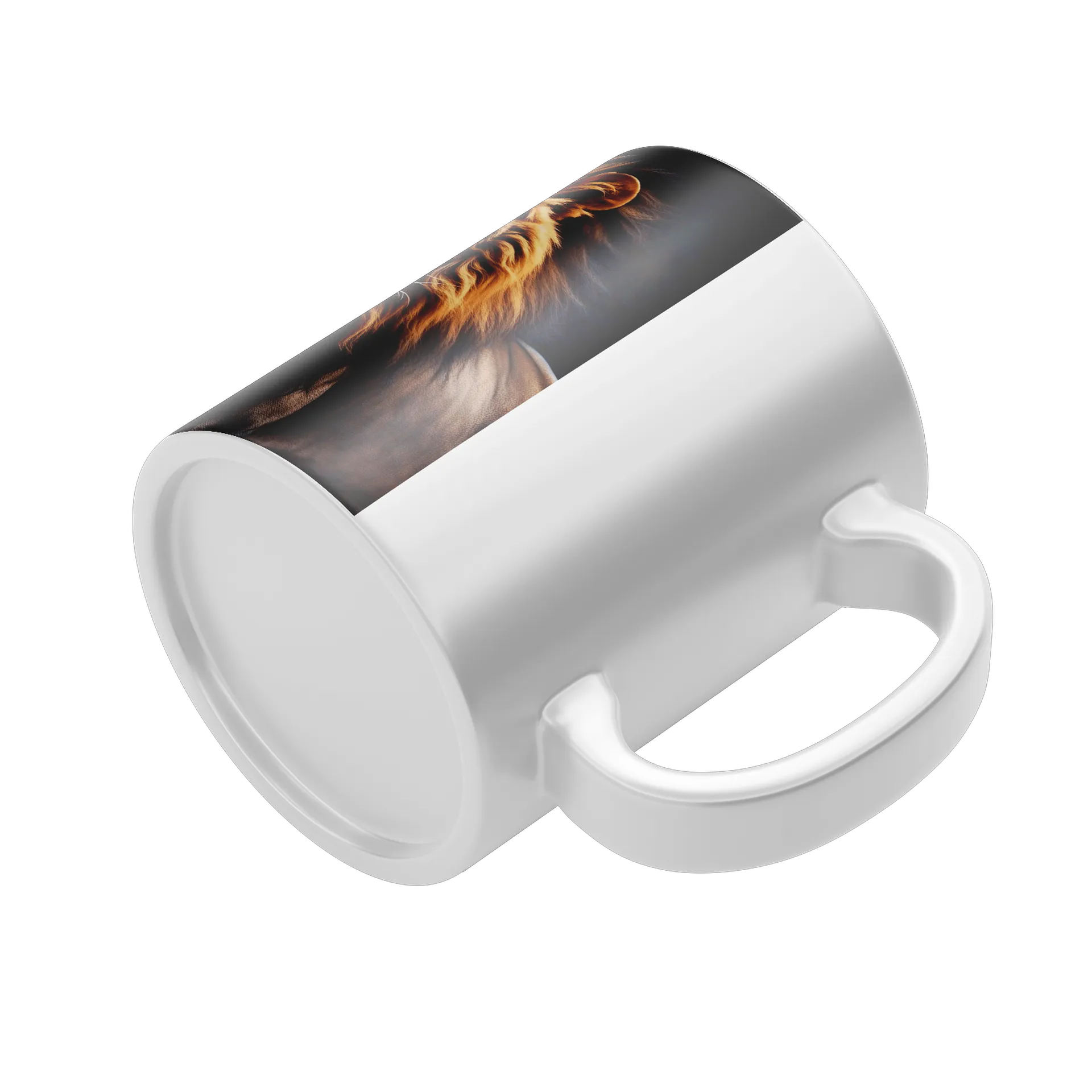 Caneca Porcelana Leão 325ml - Imagem 4