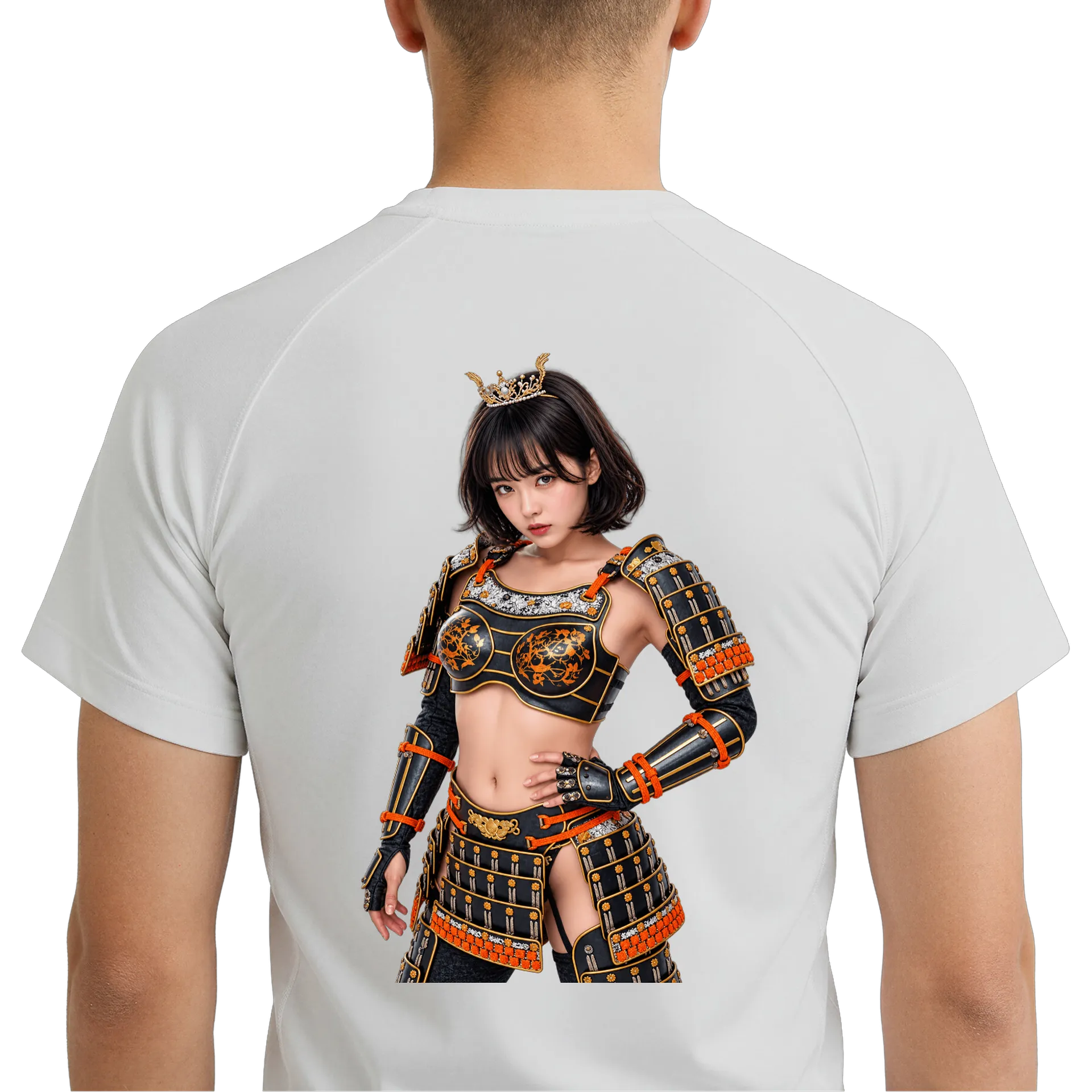Camiseta Dry Fit Guerreira de Armadura Samurai Realista - Imagem 6