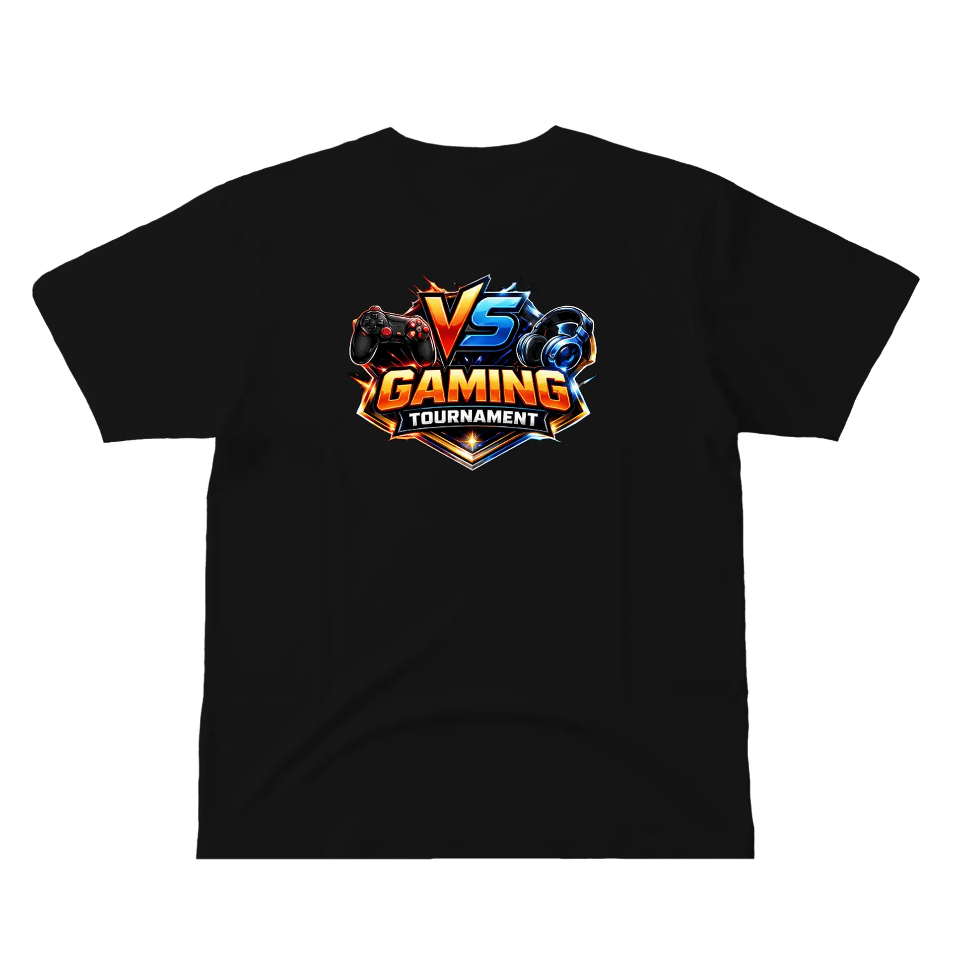Camiseta VS Gaming Tournament Preto 100% Algodão de gnnewgame