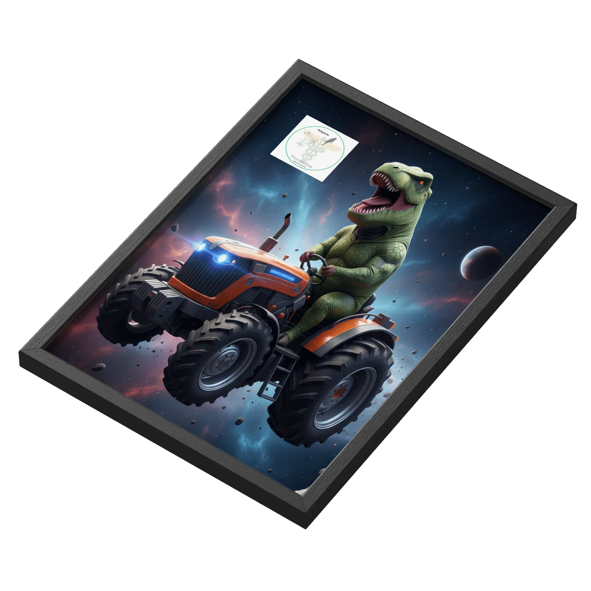 Quadro Dinossauro em Trator Espaço A3 - Imagem 3