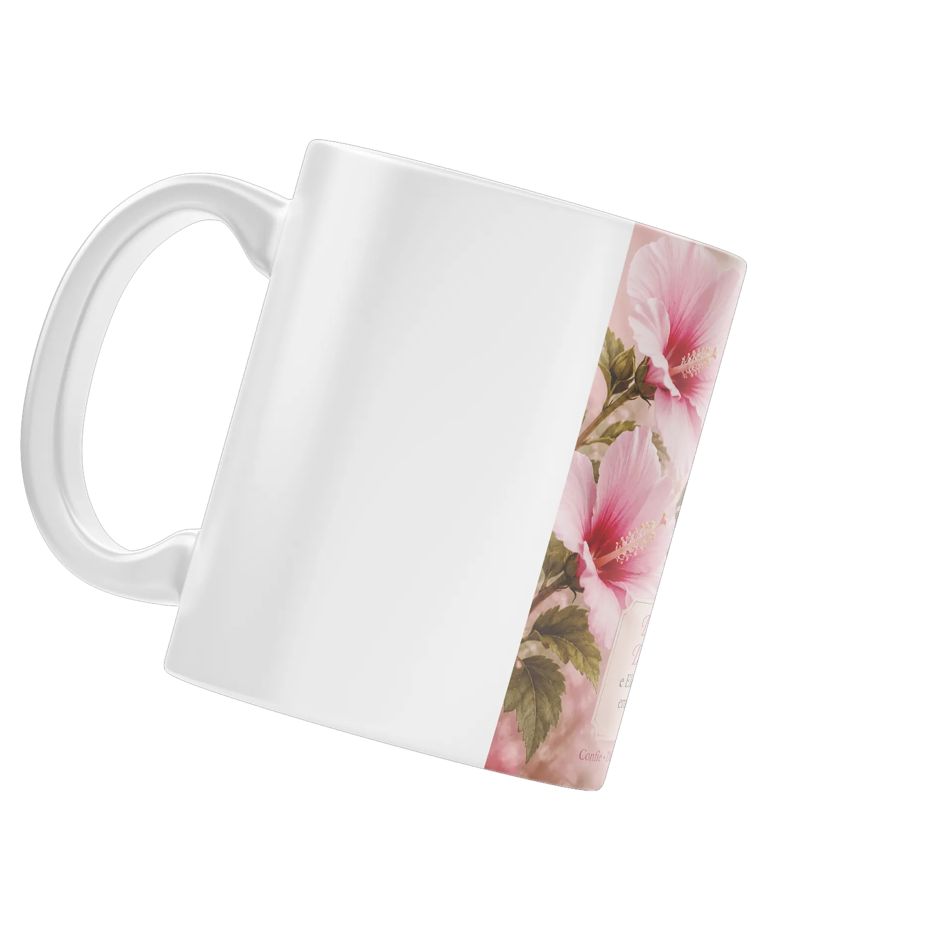 Caneca Porcelana Rosa de Saron 325ml - Imagem 3
