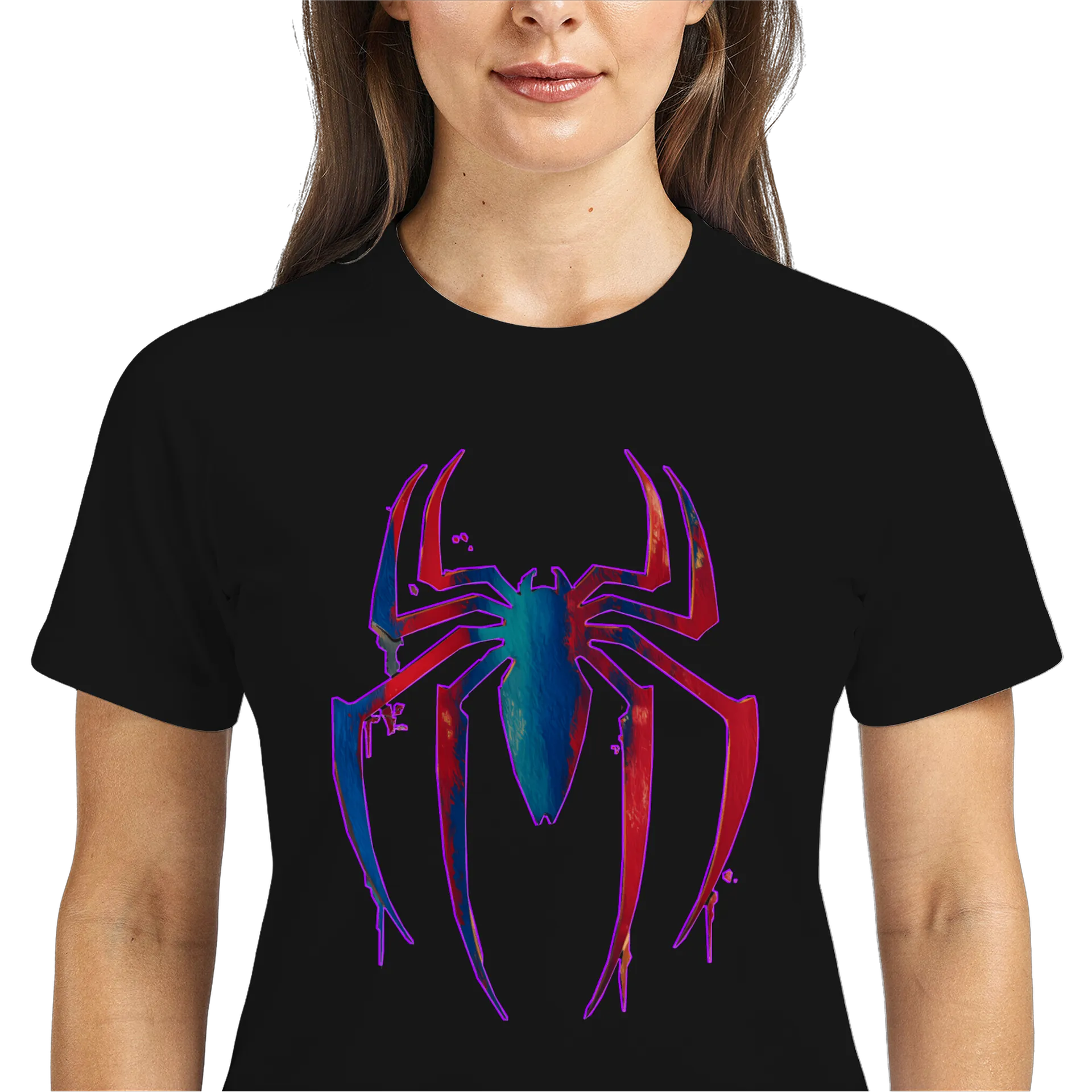 Camiseta Dry Fit Aranha Estilo Cartoon 100% Algodão - Imagem 3