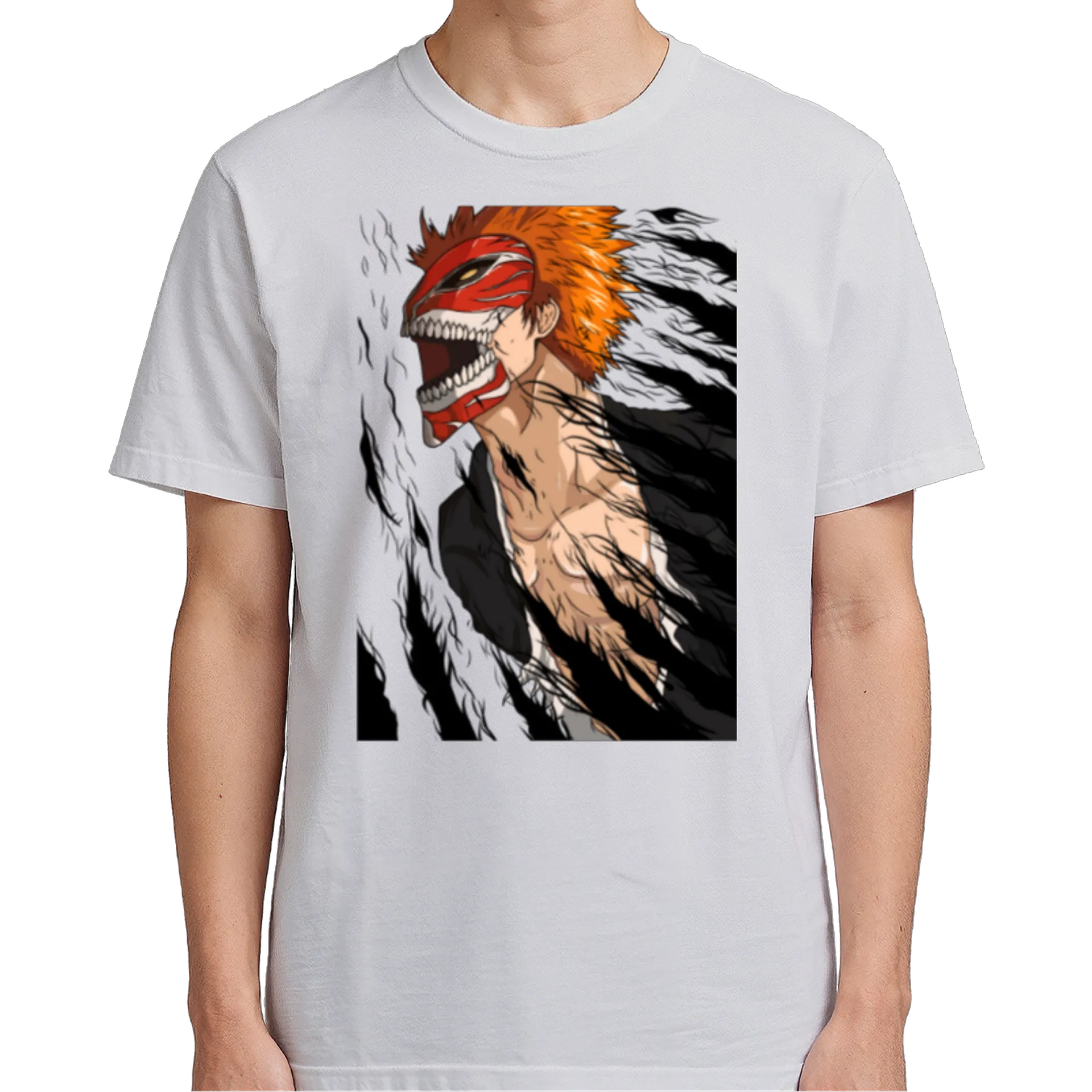Camiseta Estampa Anime Máscara Vermelha 100% Algodão - Imagem 5