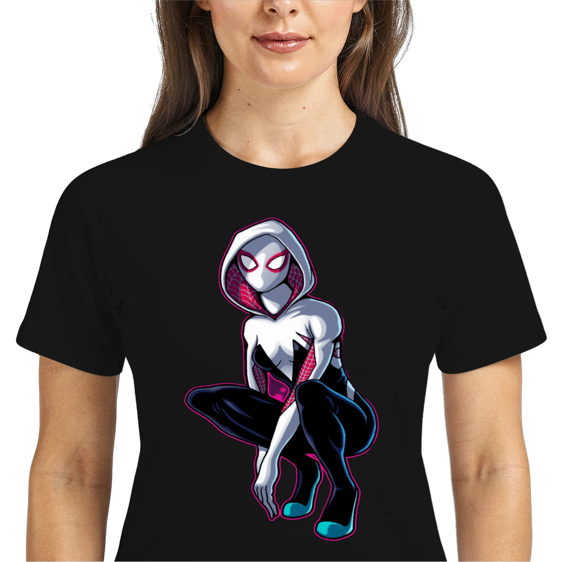 Camiseta Dry Fit Aranha Estilo Cartoon 100% Algodão - Imagem 3