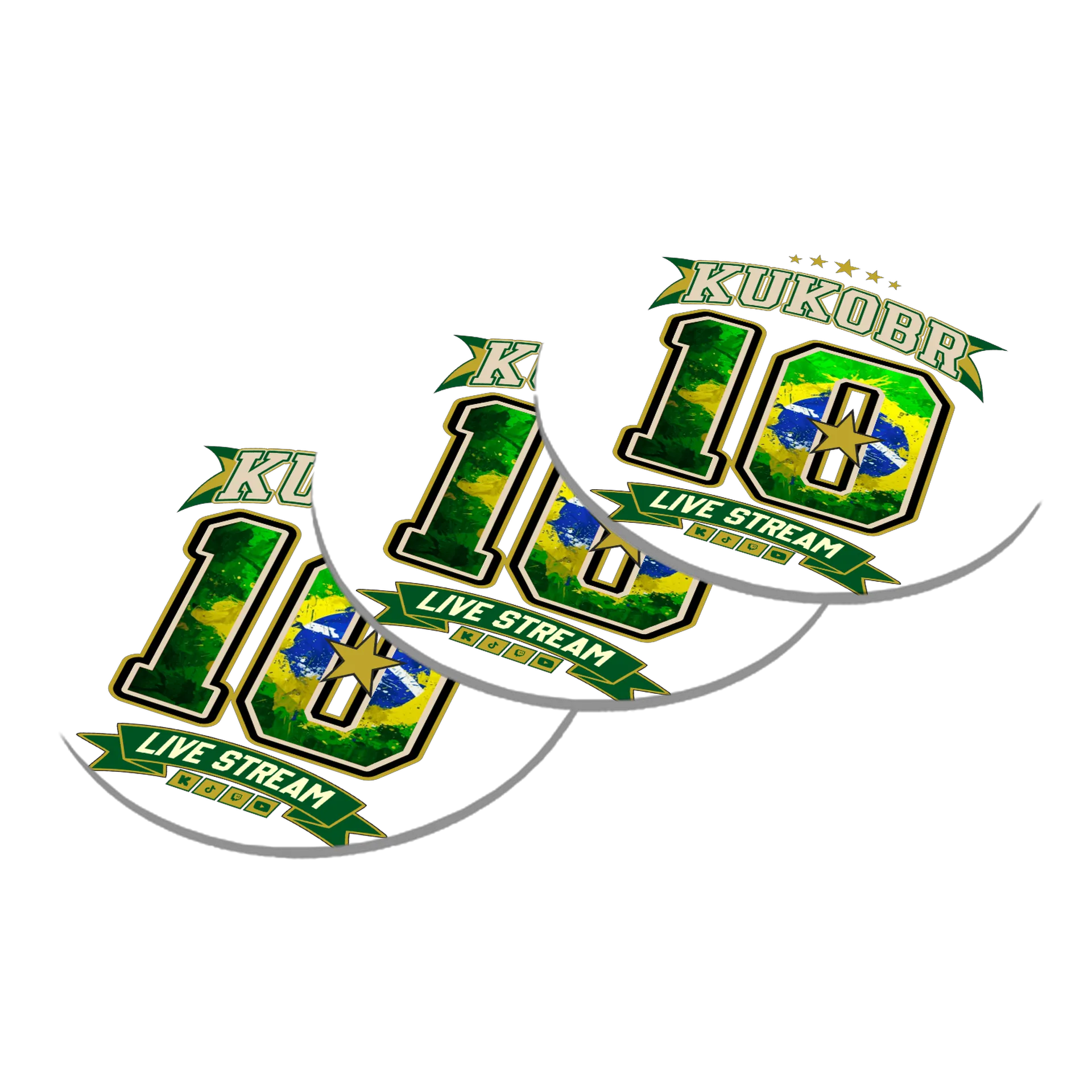 Porta-copo MDF Kukobr 10 Live Stream Brasil de Kuko