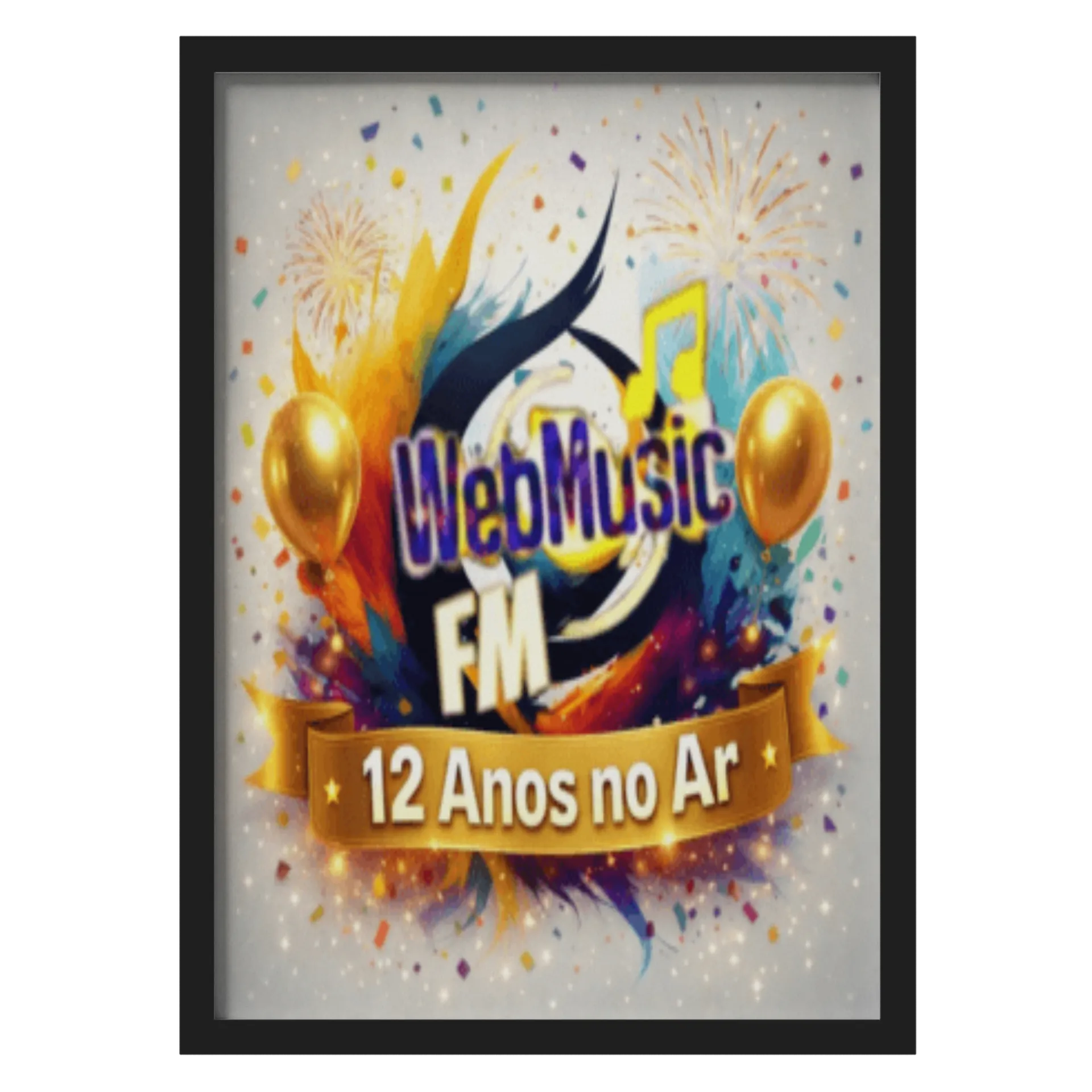 Quadro A3 personalizado webmusic 12 anos - Imagem 1