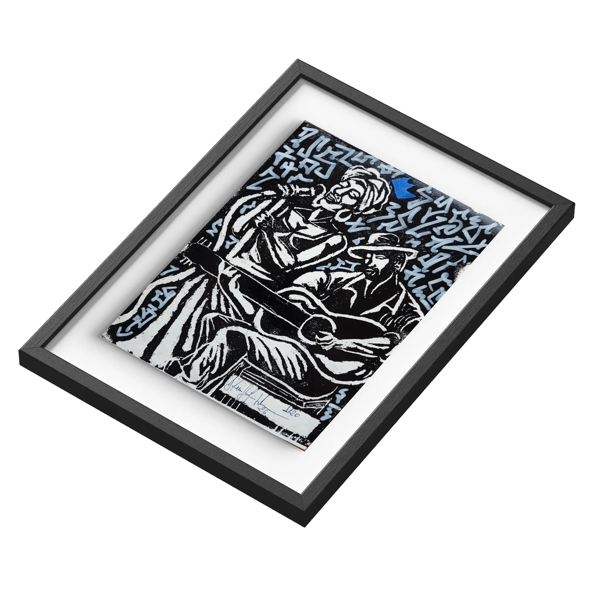 Quadro A3 Canto, Coroa e Violão Com Vidro - Imagem 3