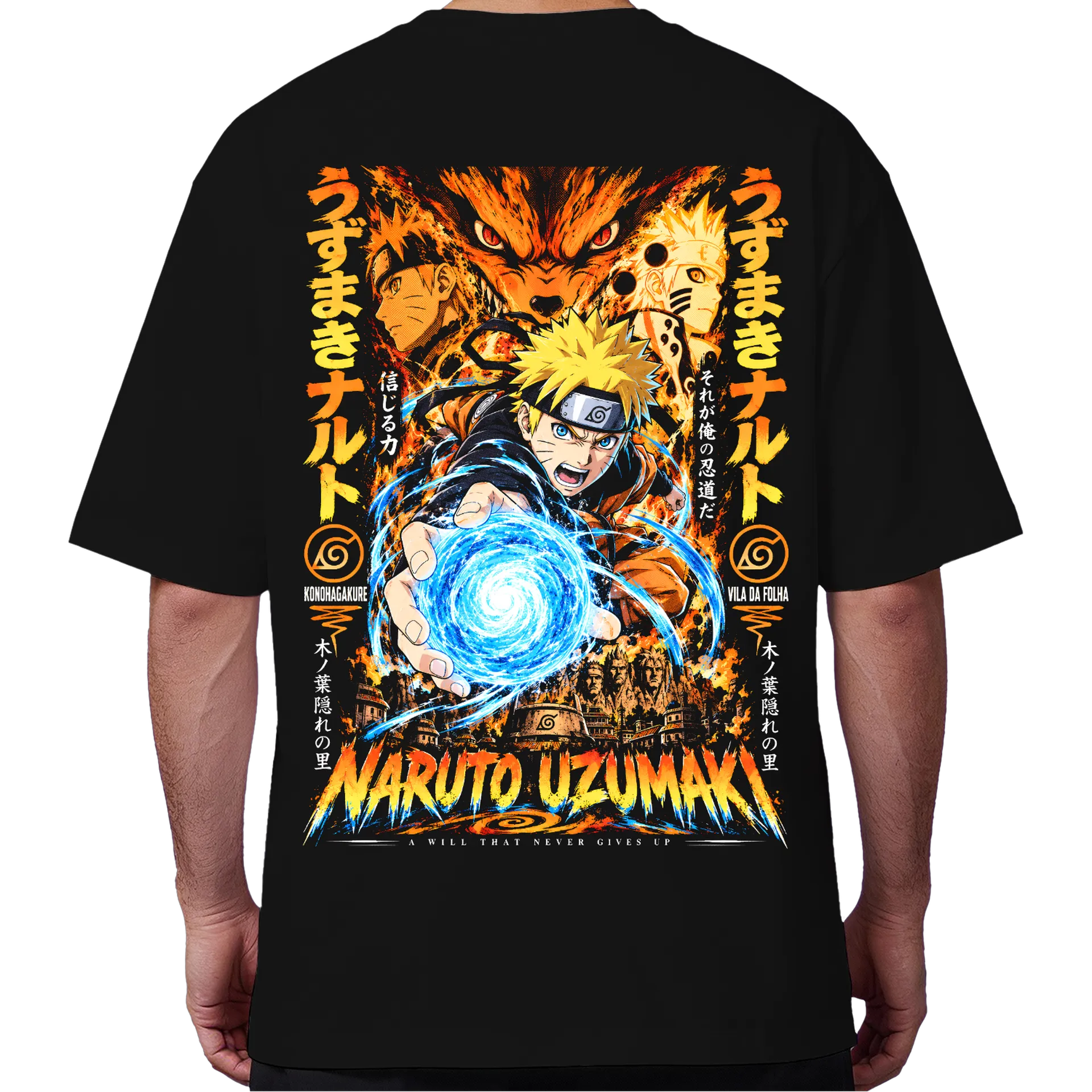 Camiseta Oversized Naruto Uzumaki Ninja Premium - Imagem 6