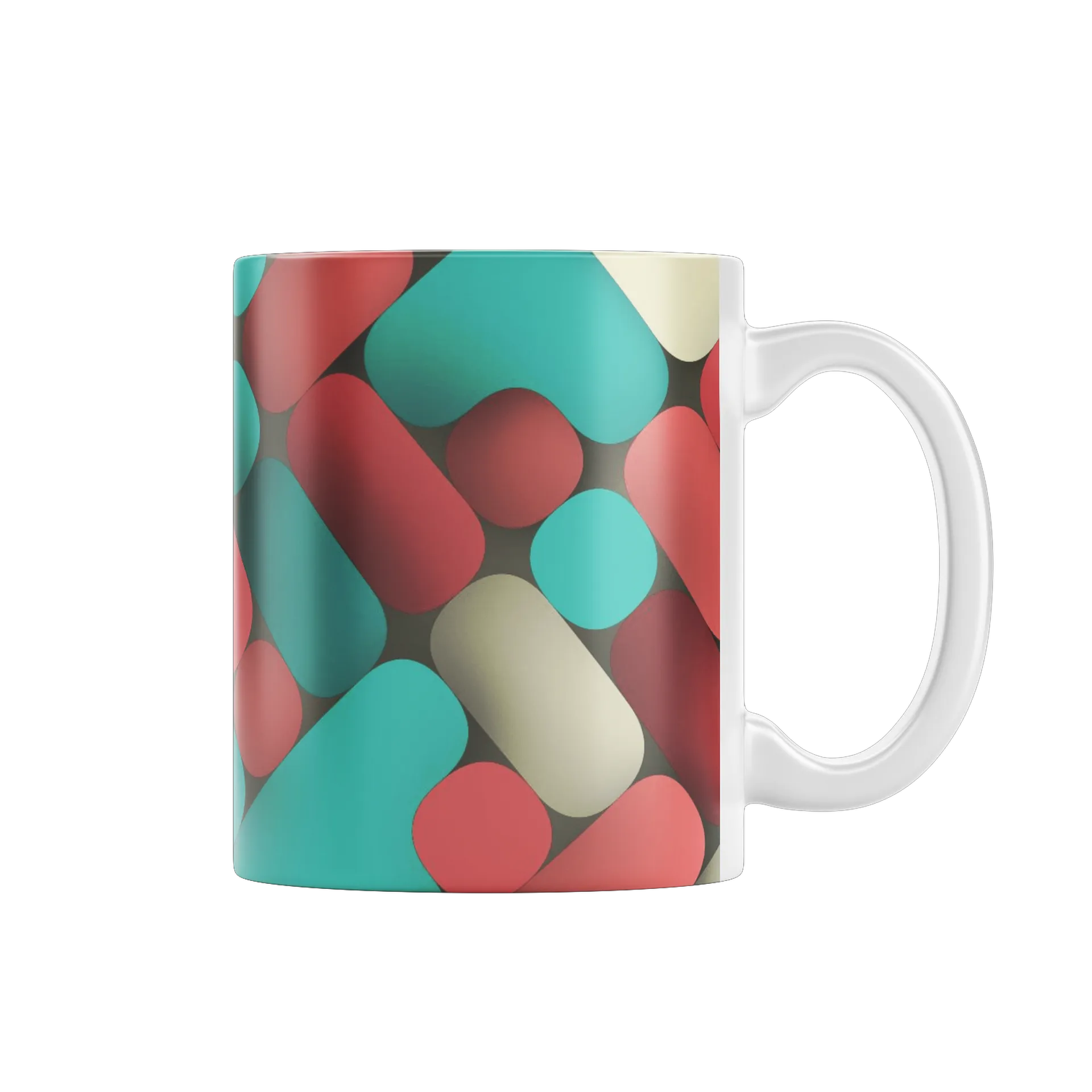 Caneca Impressão Abstrata Colorida 325ml - Imagem 1