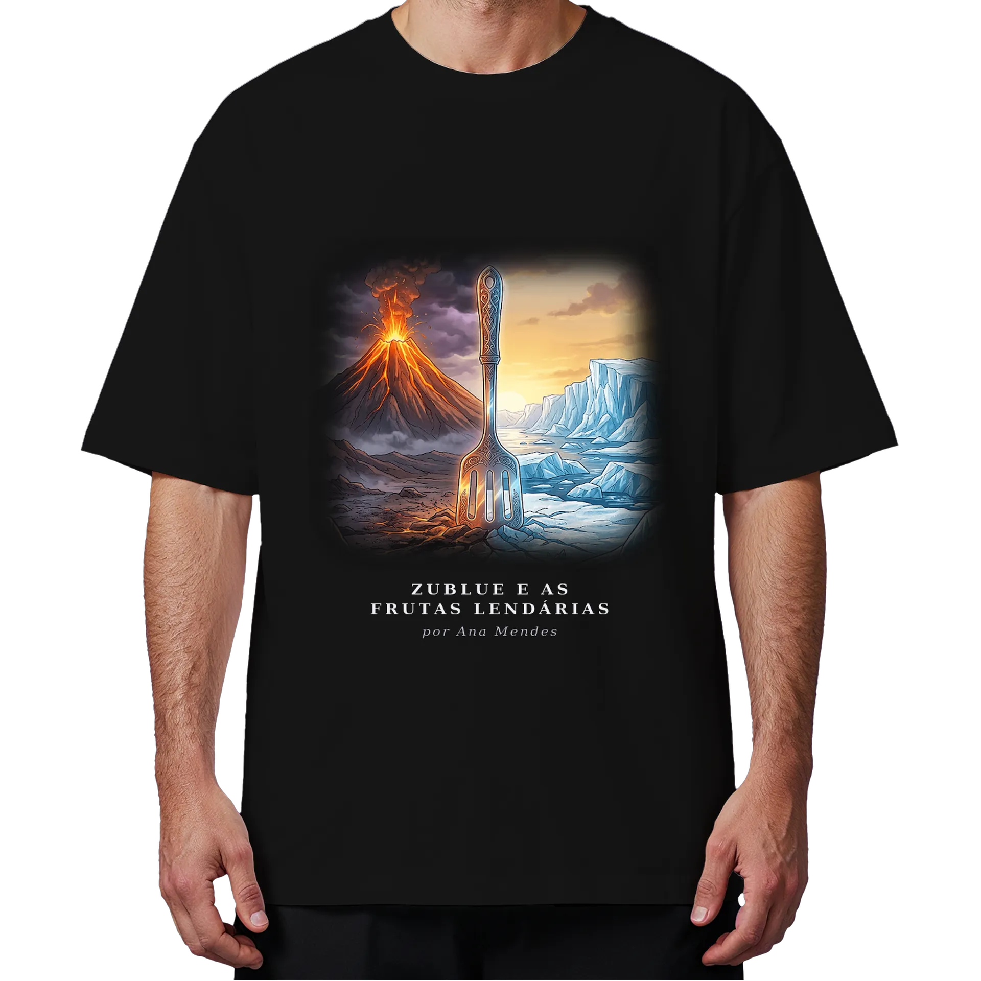 Camiseta Zublue e as Frutas Lendárias | Fogo e Gelo - Imagem 4