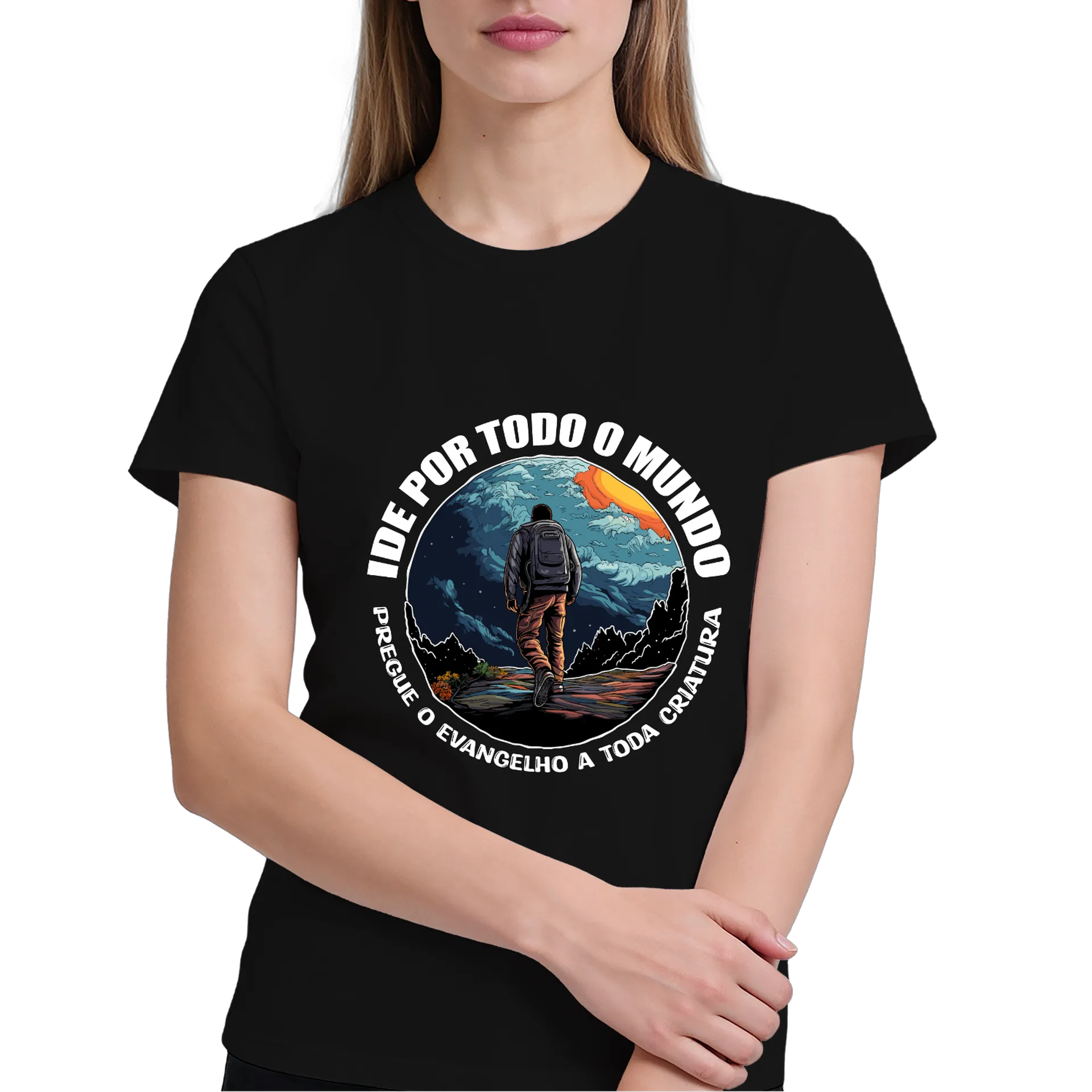 Camiseta Estampa Ide Por Todo O Mundo 100% Algodão - Imagem 4