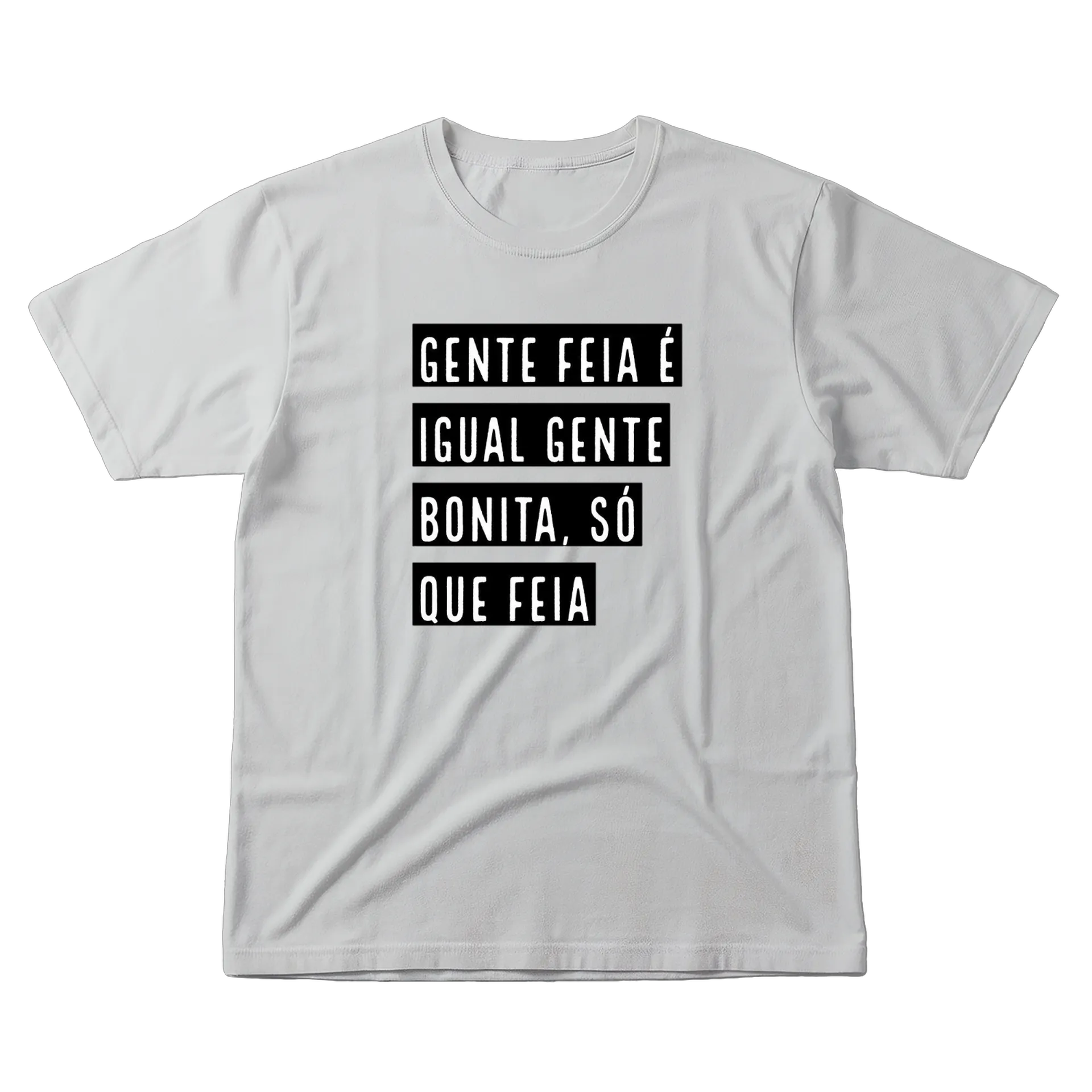 Camiseta Estampa Tipográfica Gente Feia 100% Algodão - Imagem 1