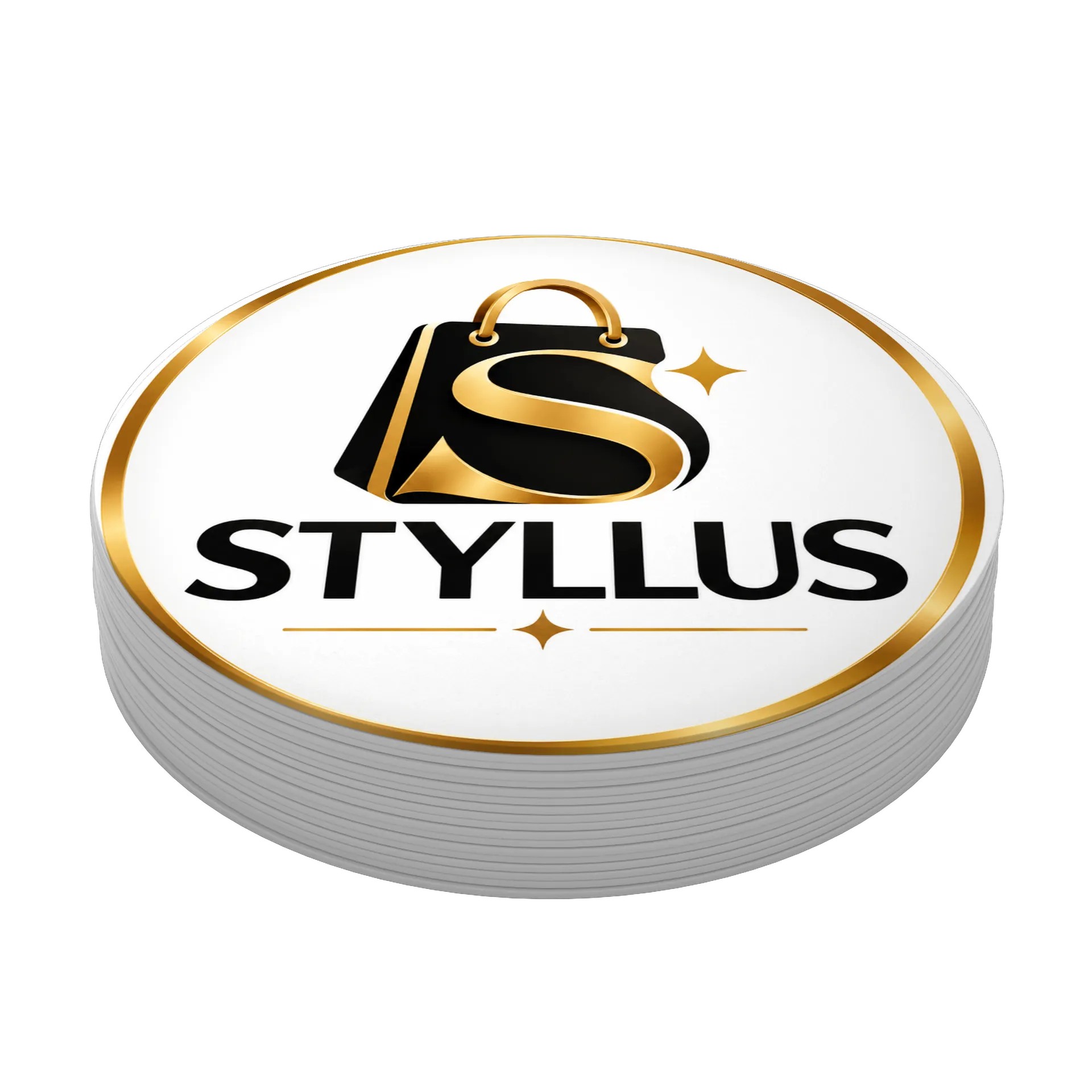 Porta-copo Logo Stylus Preto e Dourado MDF de STYLLUS  — imagem 3 de 3