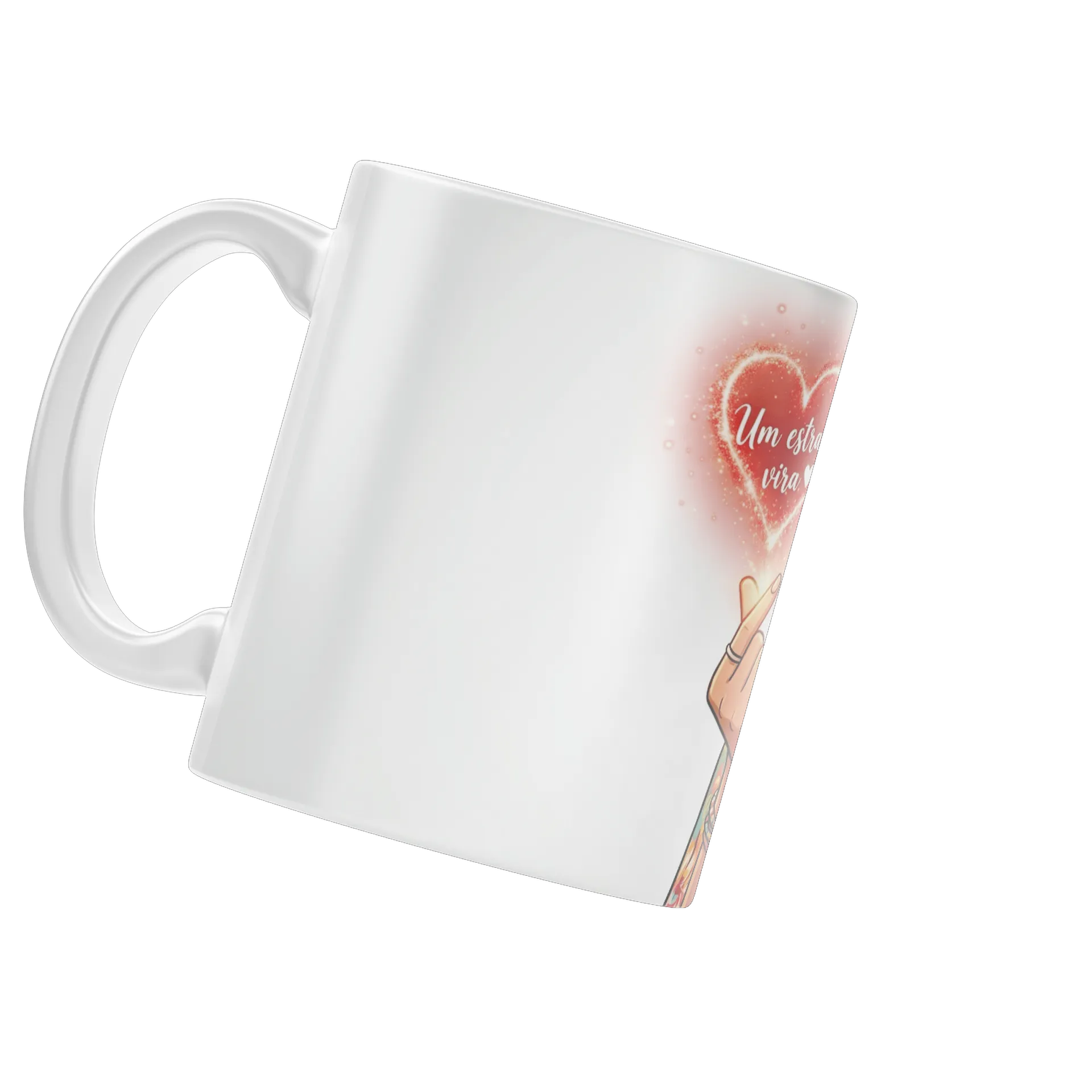 Caneca Mulher Ilustrada Coração Um Estralo Vira 325ml - Imagem 3