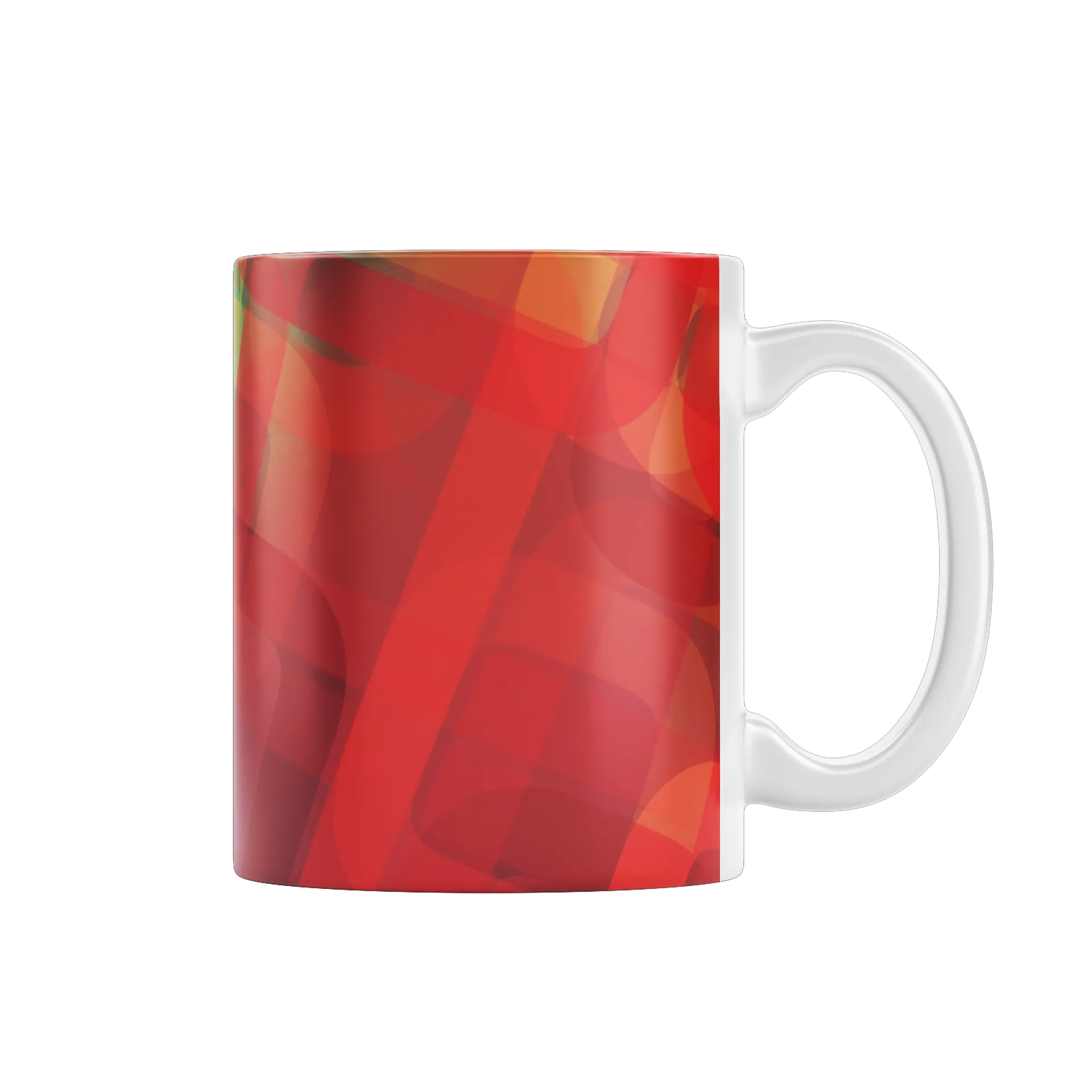 Caneca Porcelana Estampa Abstrata Colorida 325ml - Imagem 1