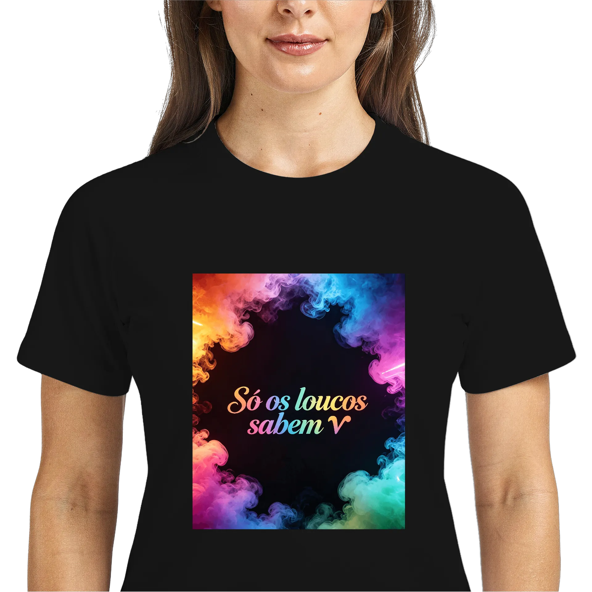 Camiseta Dry Fit Estampa Sóos loucos sabem V - Imagem 3
