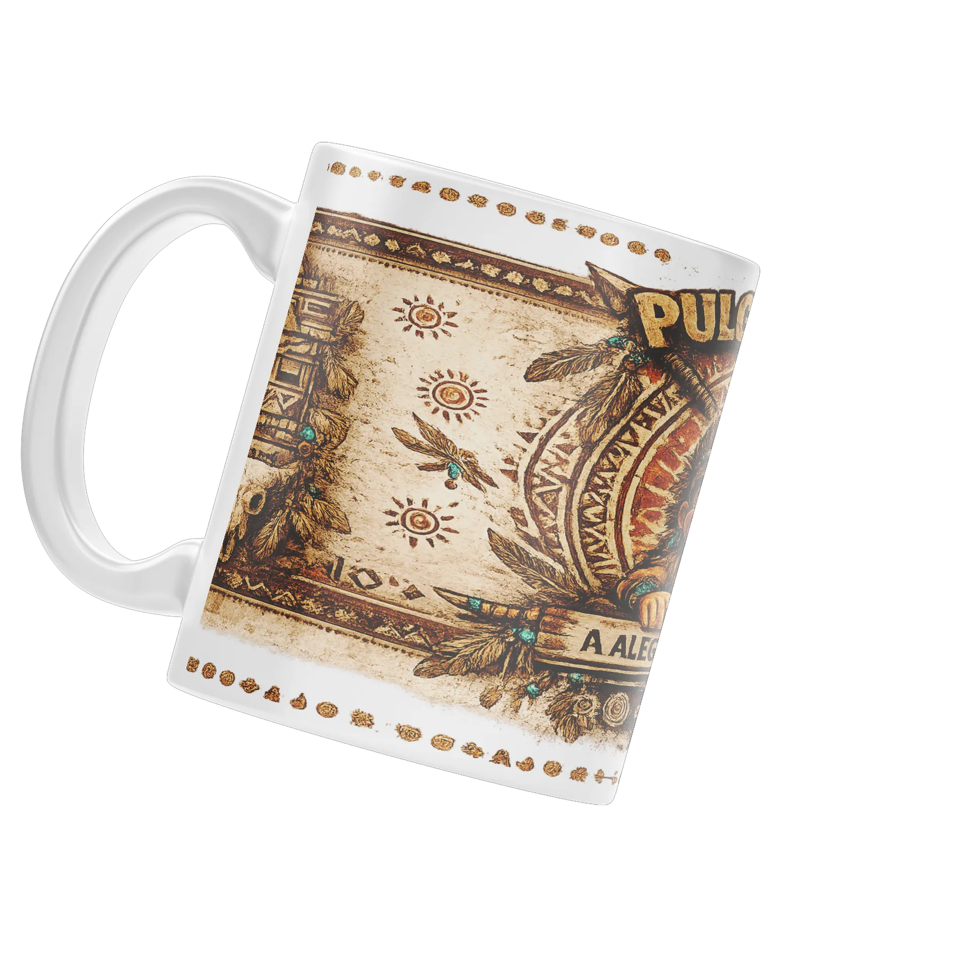 Caneca Porcelana Pulga Pulga A Alegria da Tribo 325ml - Imagem 3