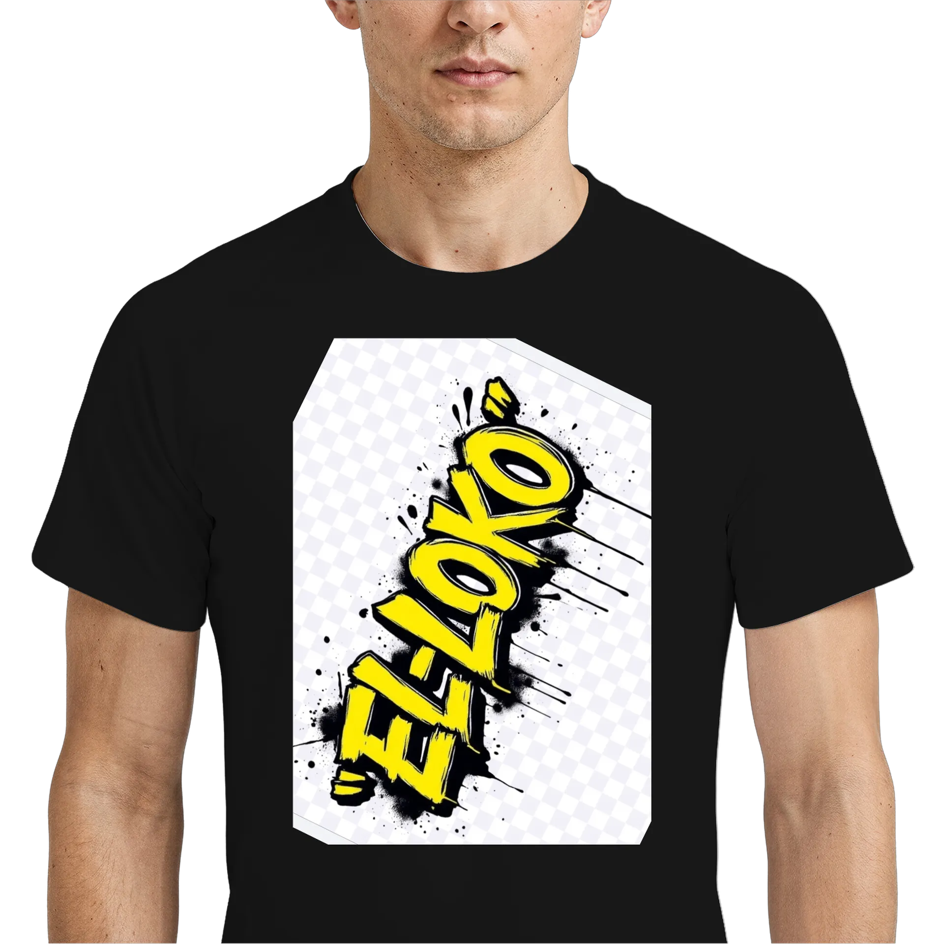 Camiseta Dry Fit Graffiti Letra Amarela Respirável - Imagem 3