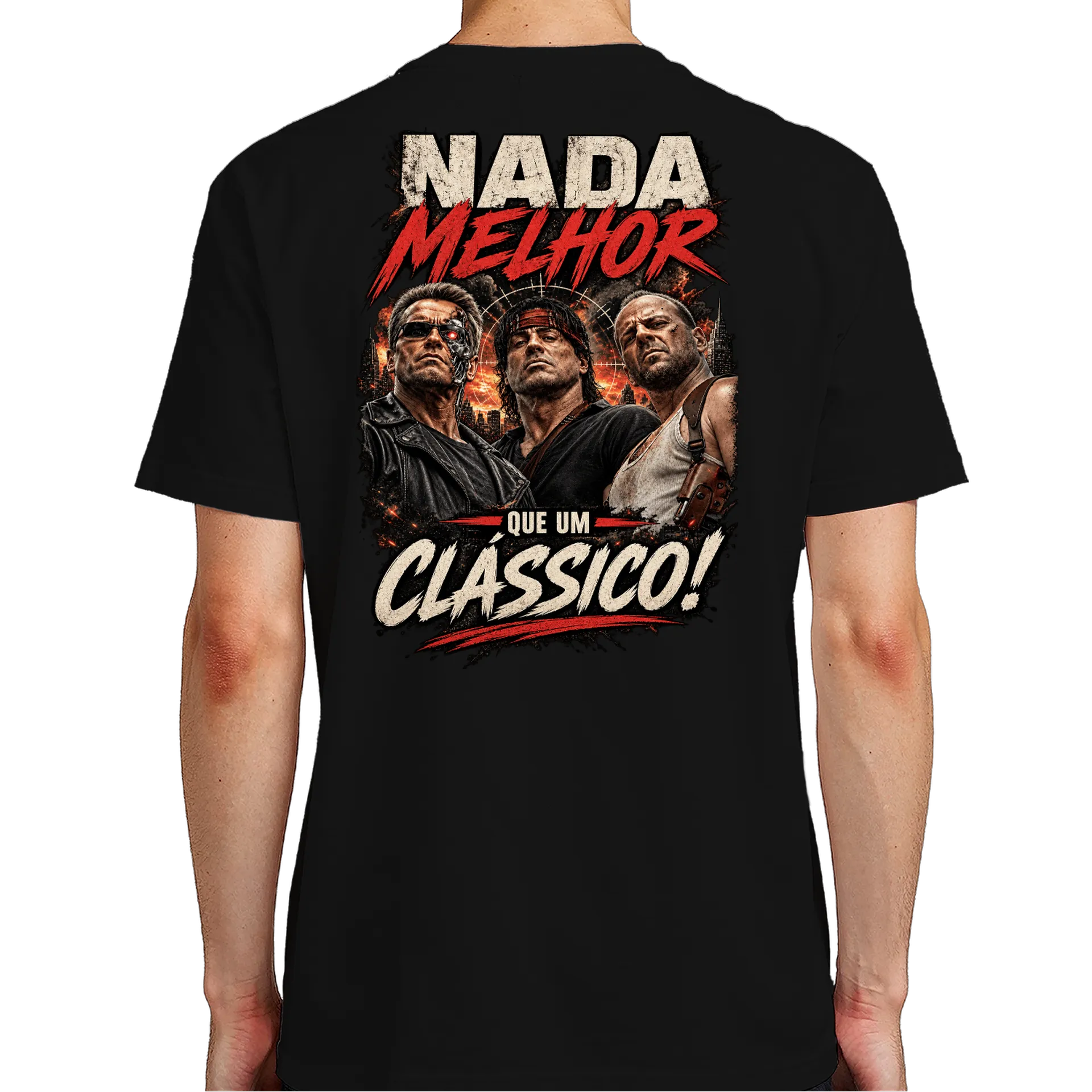 Camiseta Clássicos de ação (Stallone,Schwarzenegger,Willis) - Imagem 7