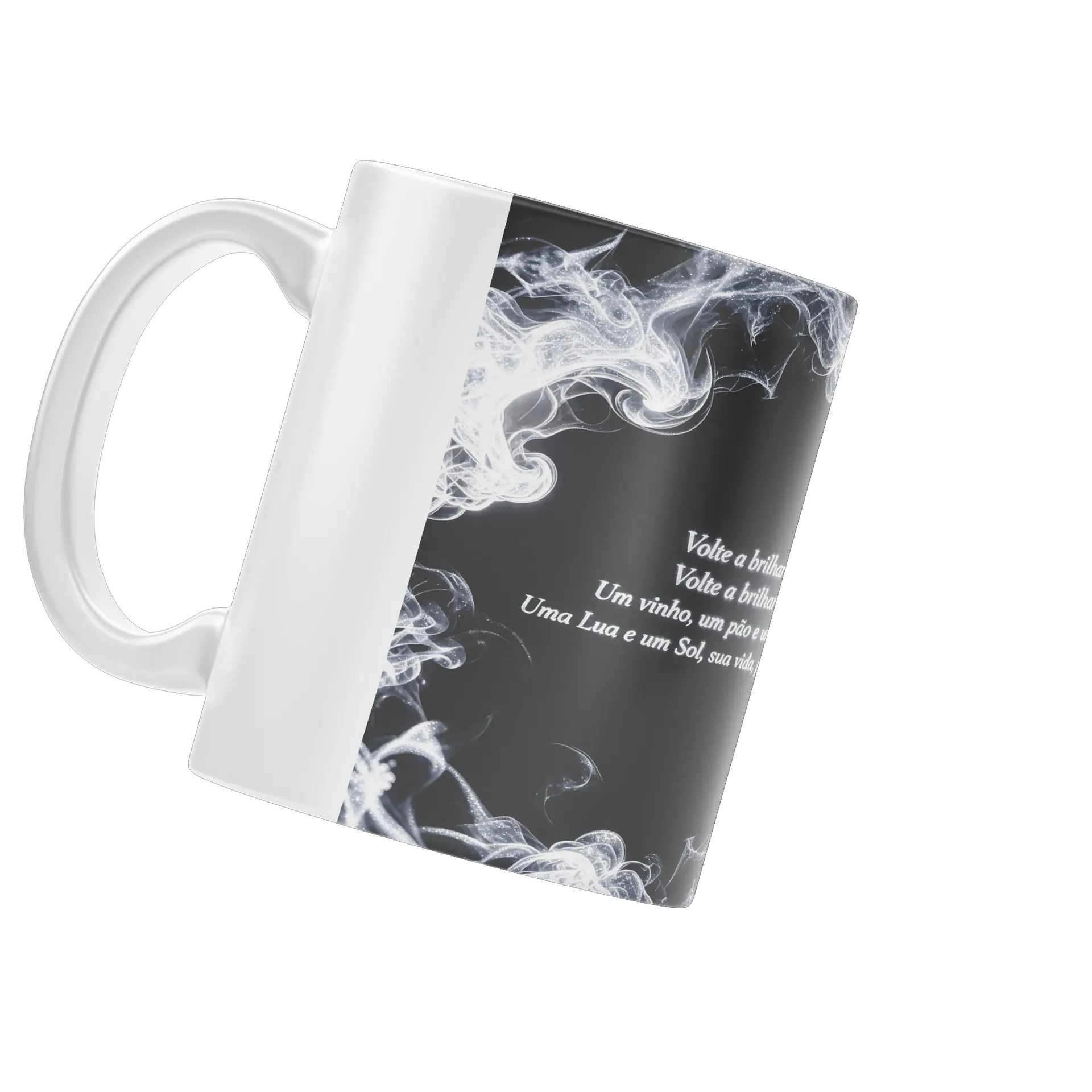 Caneca Porcelana Frase Inspiradora Um vinho 325ml - Imagem 4