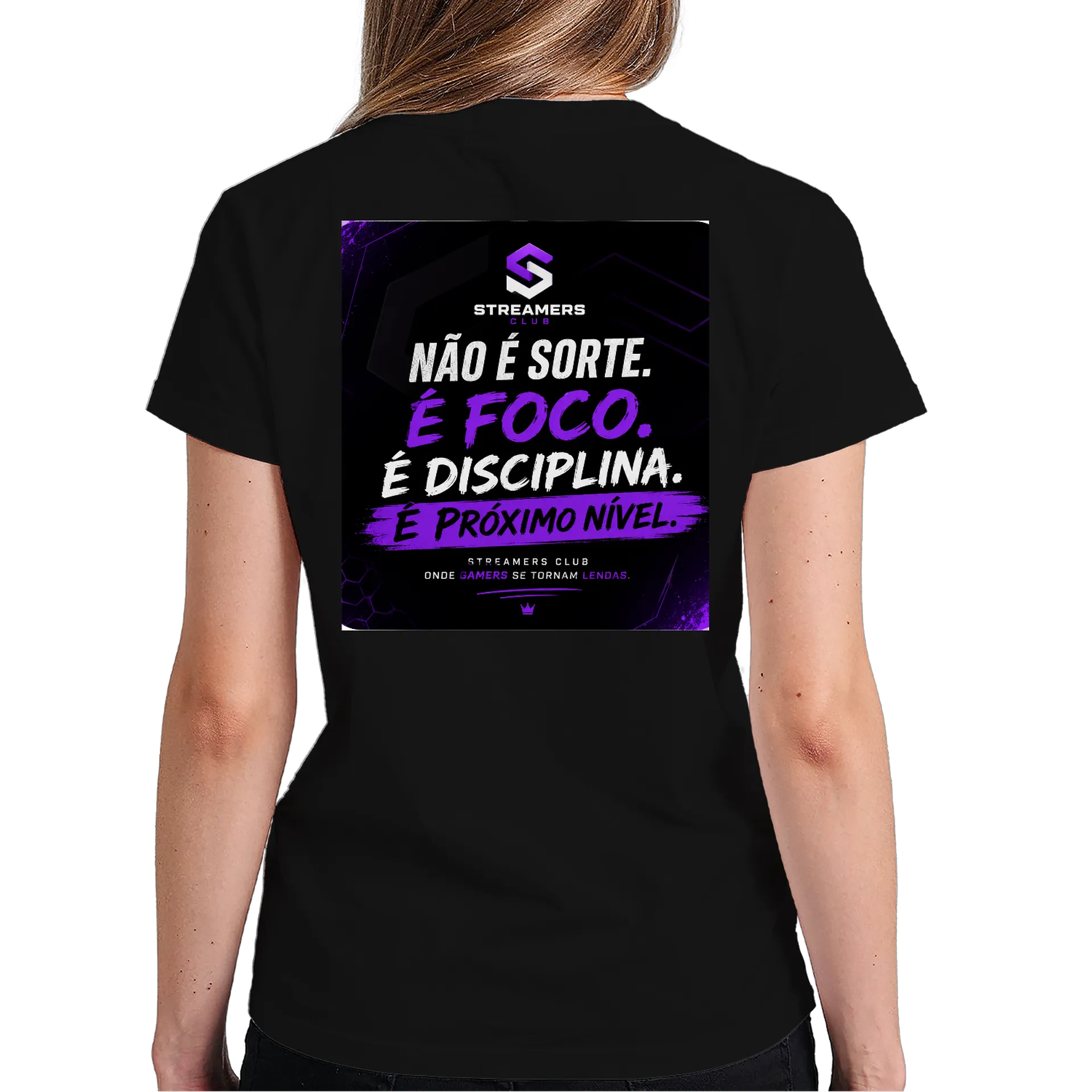 Camiseta Não é Sorte E Foco É Disciplina 100% Algodão de Diva — imagem 5 de 6