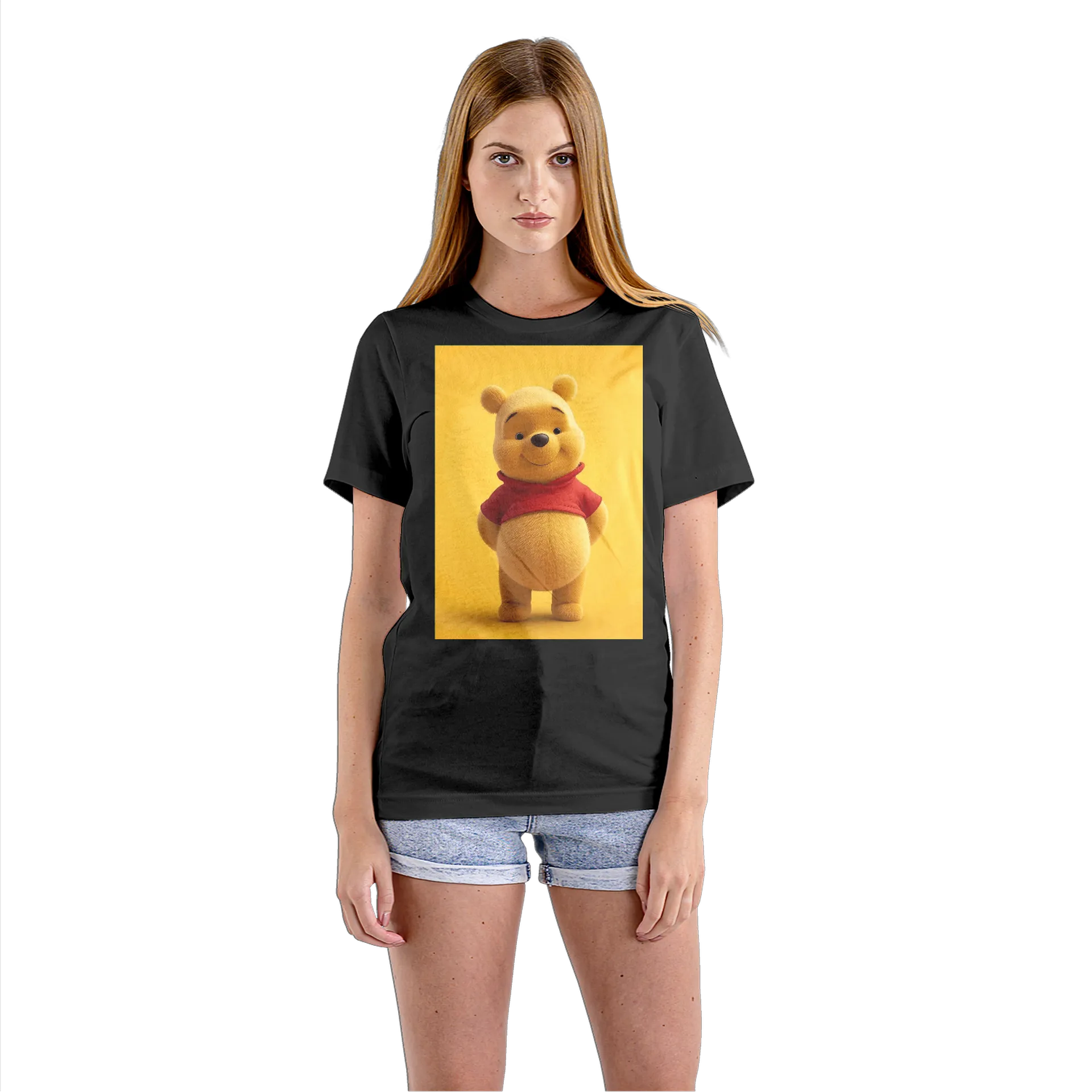 Camiseta Babylook Urso de Pelúcia Cartoon 100% Algodão - Imagem 3