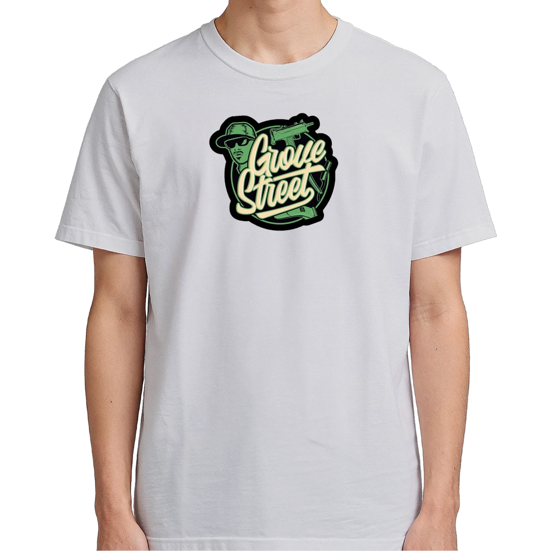 Camiseta Estampa Graffiti Grove Street 100% Algodão - Imagem 5