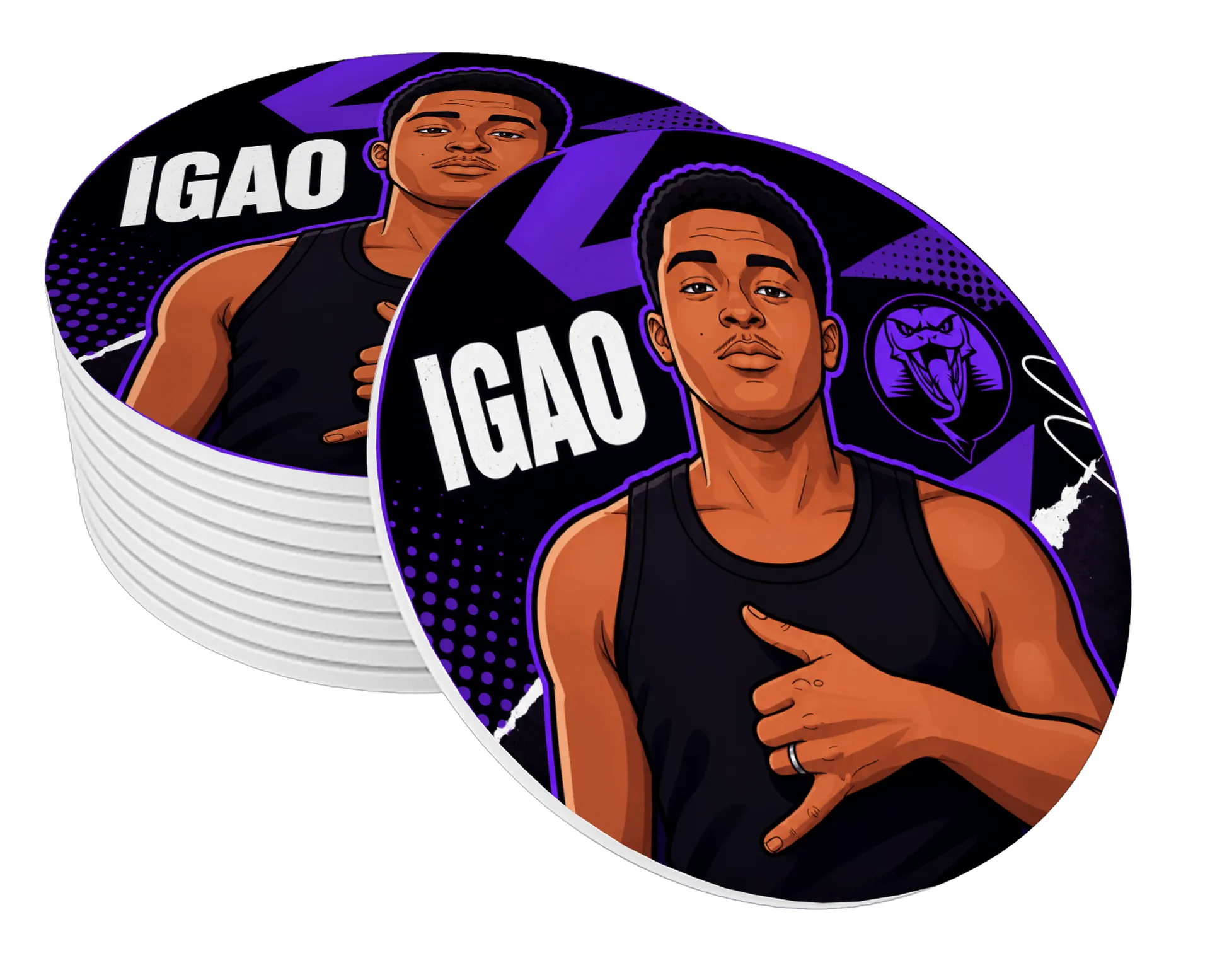 Kit Porta-Copos IGAO Purple Edition | Streetwear &  Col - Imagem 1