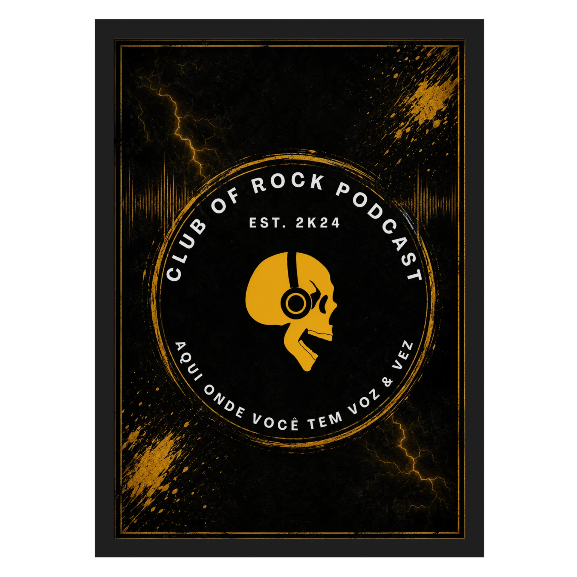 Quadro A3 – Club Of Rock Podcast | Est. 2K24  de Club Of Rock Podcast Store  — imagem 1 de 3
